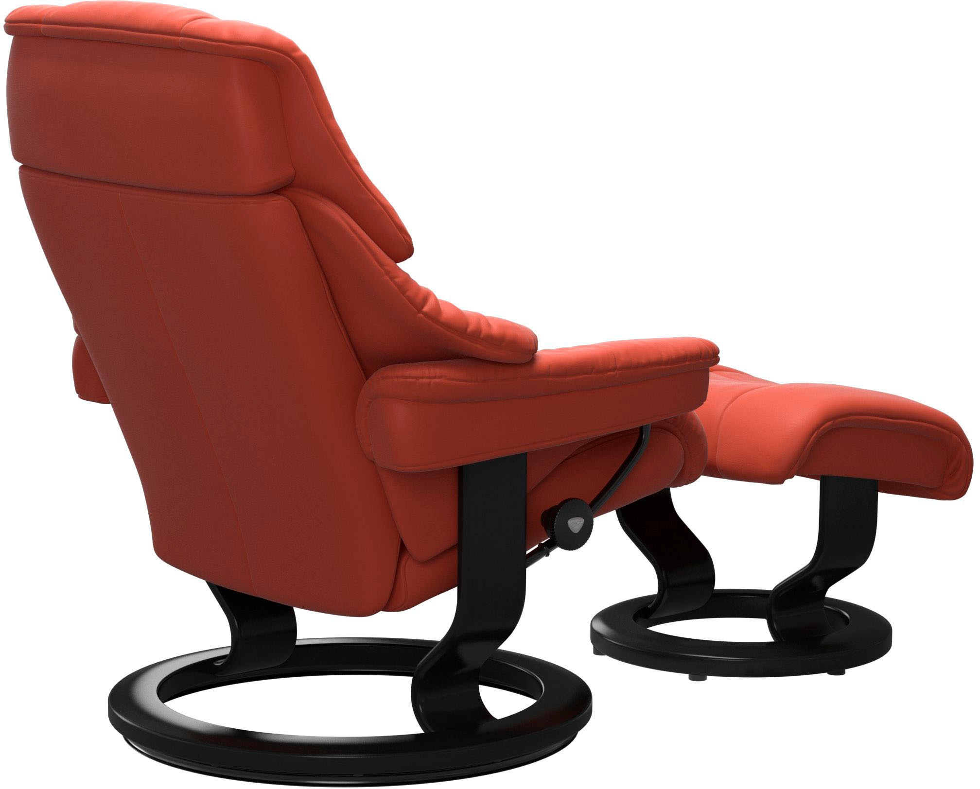 Stressless® Relaxsessel »Reno«, (Set, Relaxsessel mit Hocker), mit Hocker, mit Classic Base, Größe S, M & L, Gestell Schwarz