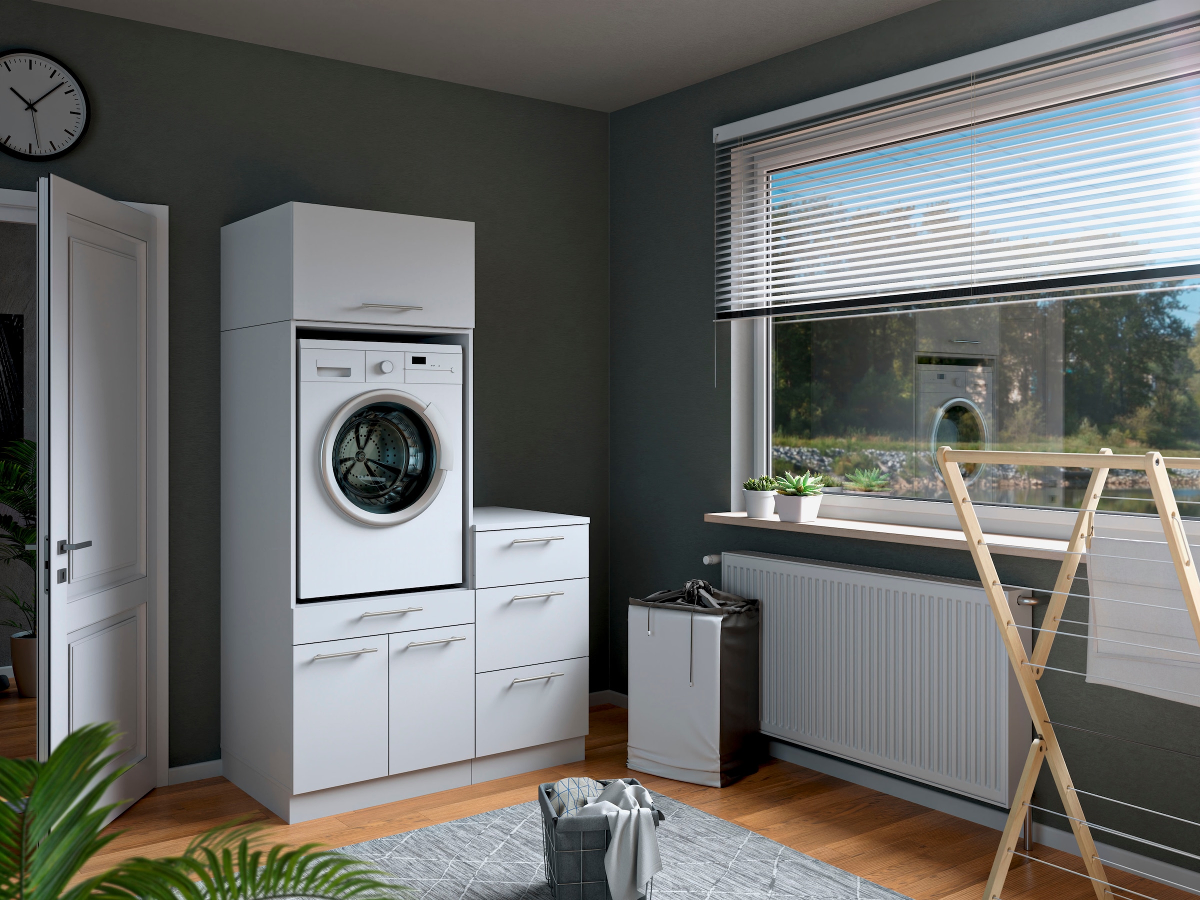 Laundreezy Mehrzweckschrank-Set »Laundreezy, 3-tlg. Mehrzweckschrank-Set B/H/T 118/200/68 cm« 3 Stk. tlg.