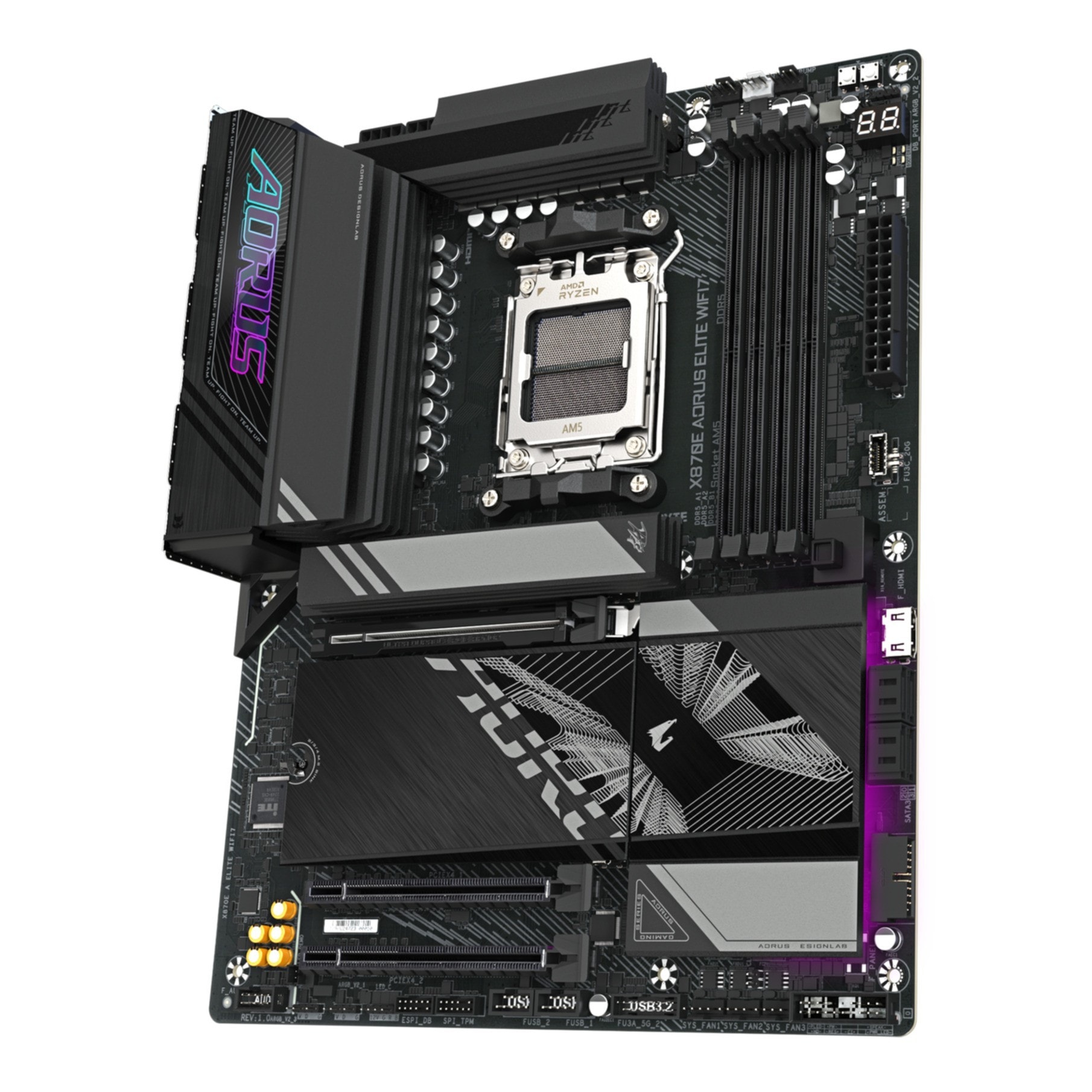Gigabyte Mainboard »X870E AORUS ELITE WIFI7 Mainboard - Unterstützt AMD Ryzen 9000 CPUs, 1«