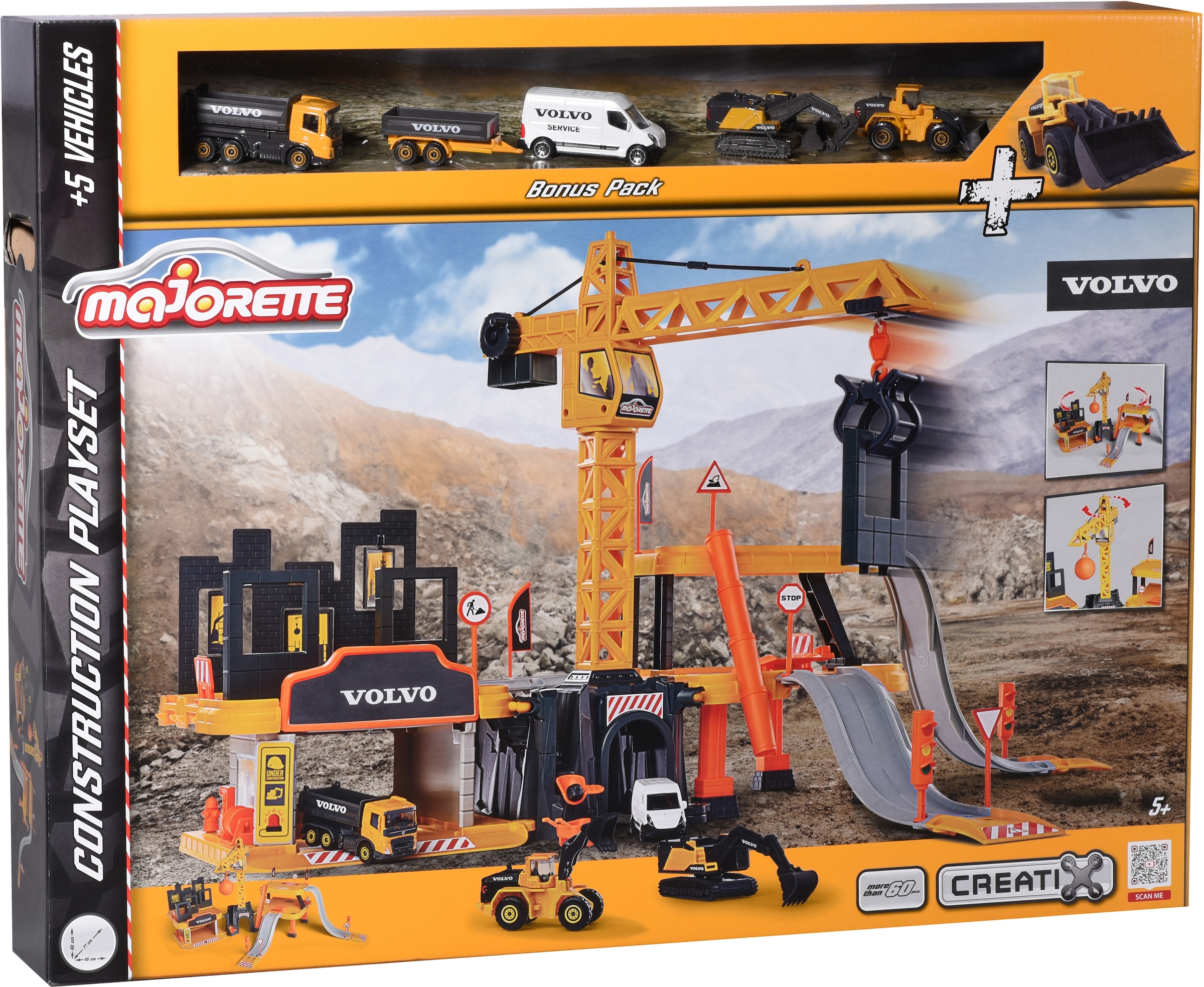 majORETTE Spiel-Gebäude »Baustelle Creatix + 5 Vehicles«