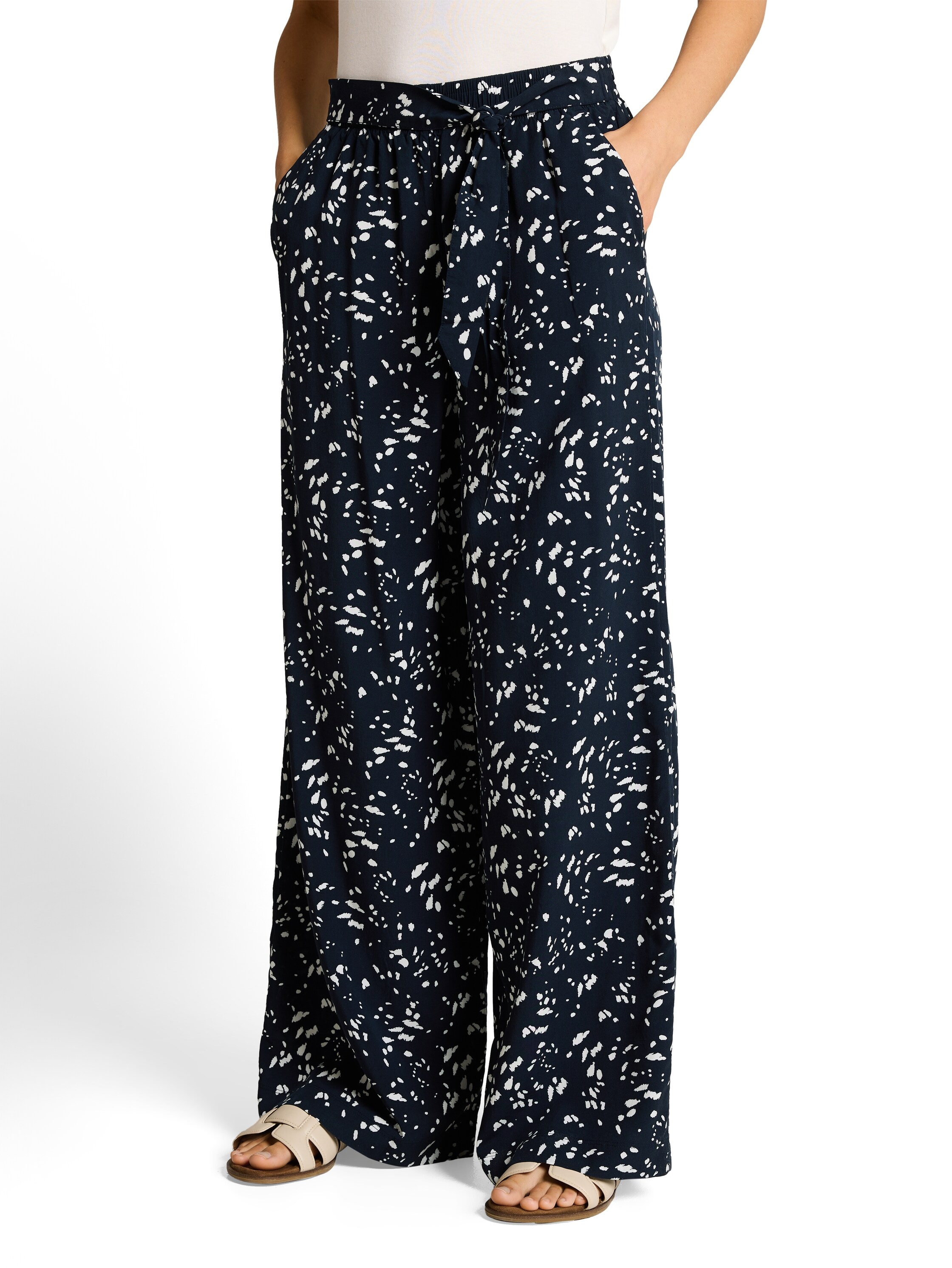 TOM TAILOR Webhose  mit Allover-Muster/weites Bein