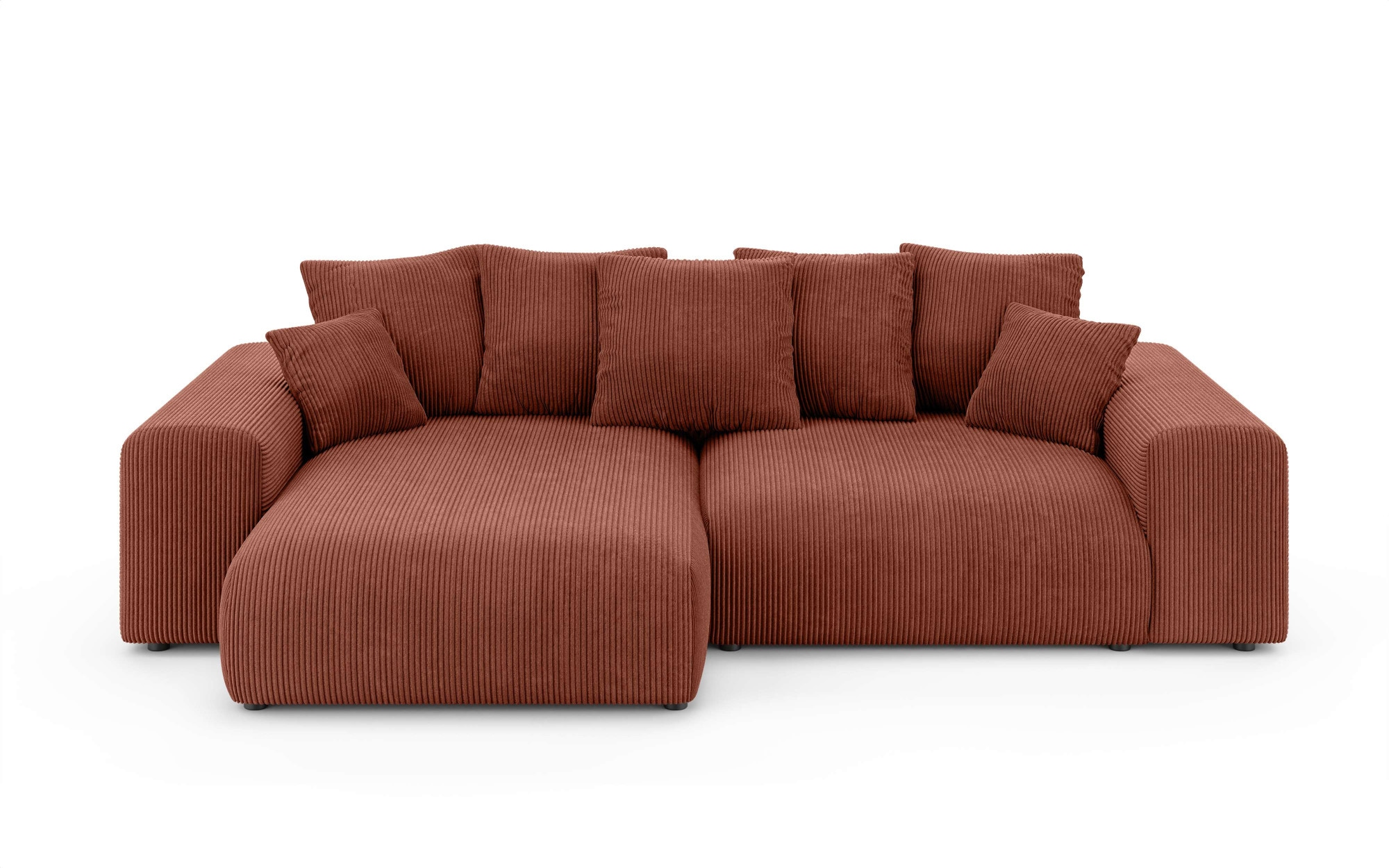 Home affaire Ecksofa »LAKESIDE mit Bettfunktion und Bettkasten, B/T/H 257/166/84 cm«, L-Form, Recamiere beidseitig montierbar, Wellenunterfederung