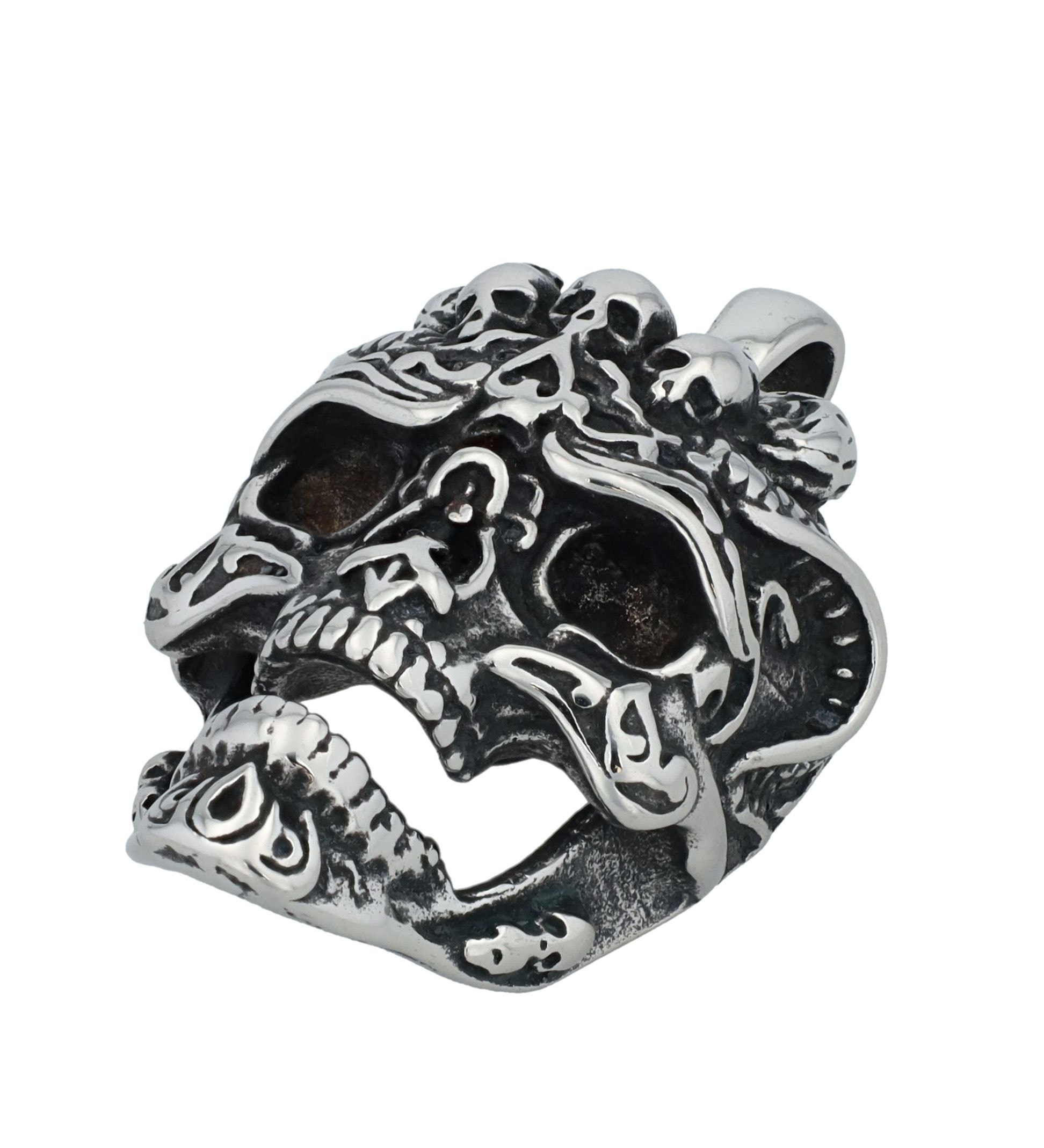 Adelia´s Kettenanhänger »Herren Anhänger ¿ Totenkopfanhänger aus Edelstahl«