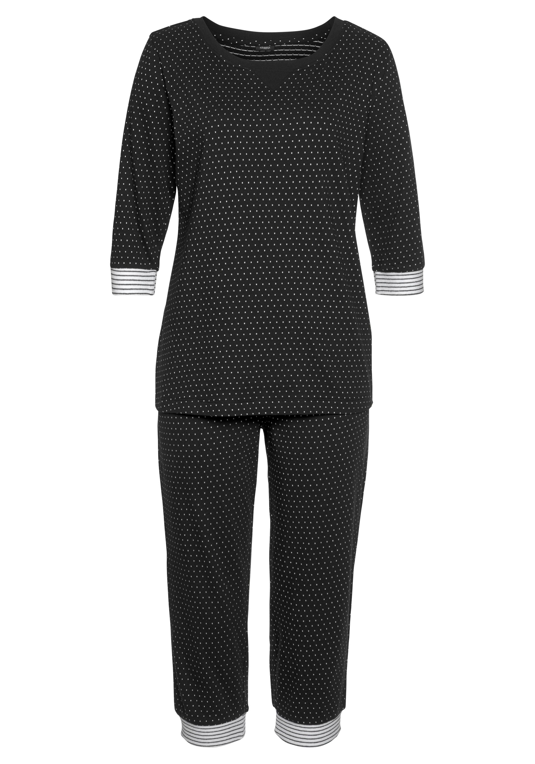 Vivance Dreams Capri-Pyjama 2 Stk. tlg., mit Pünktchen- und Streifenmuster