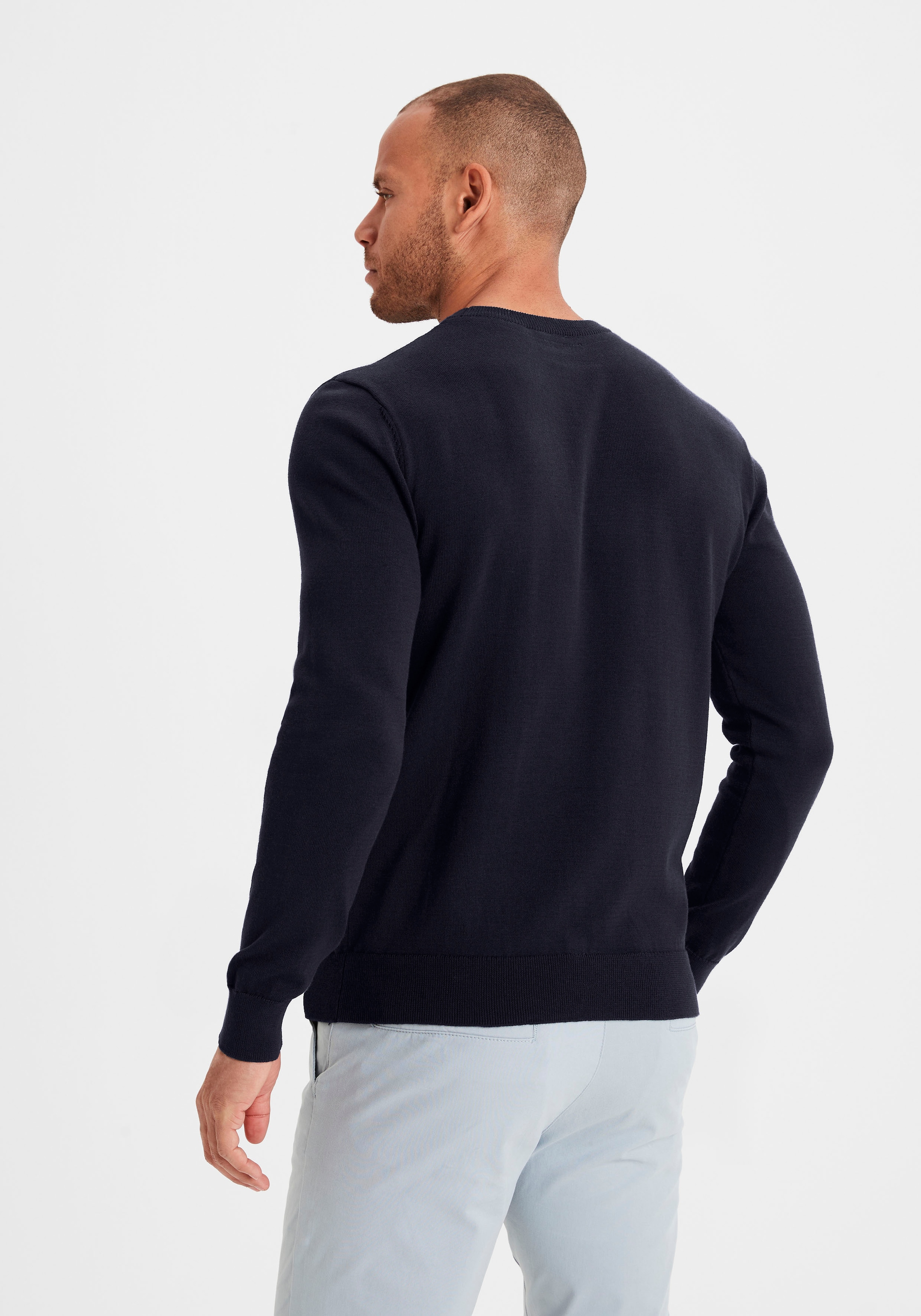 H.I.S Strickpullover Regular Fit, Langarm, Pullover aus Feinstrick, Baumwollmischung