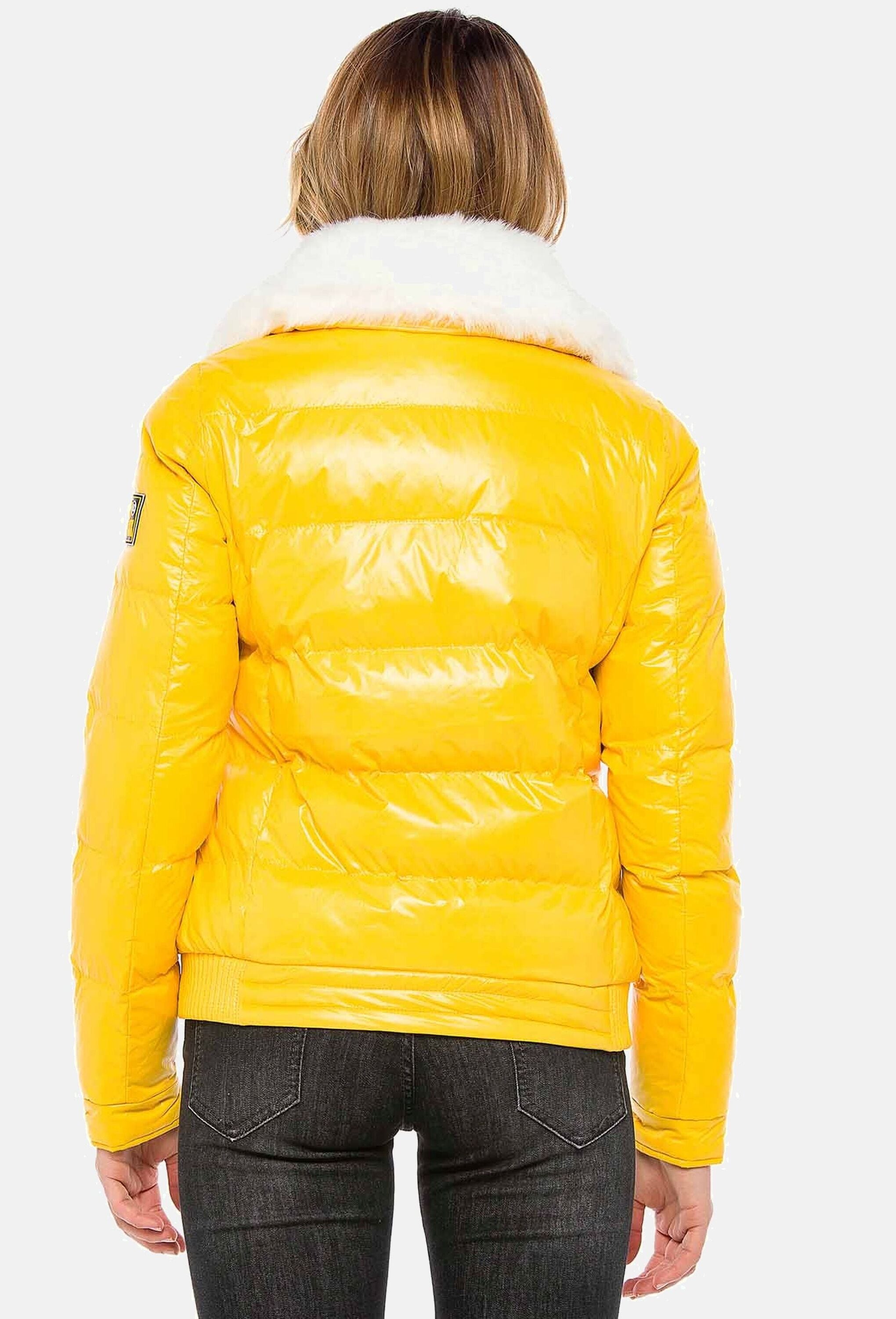 Cipo & Baxx Winterjacke »Cipo & Baxx Winterjacke mit Kunstfellkragen« ohne Kapuze mit Kunstfellkragen, WM108