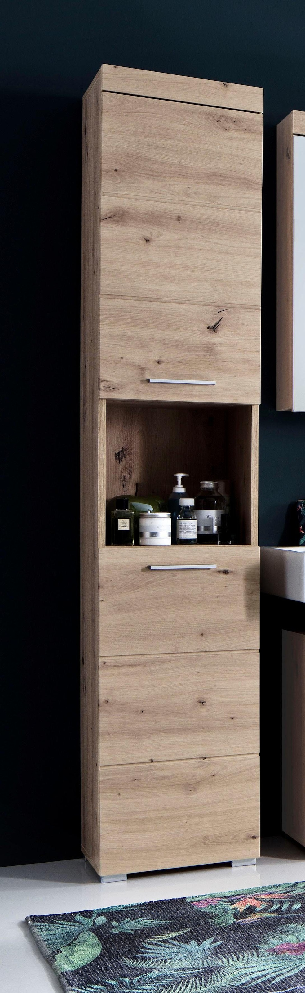 INOSIGN Hochschrank »Avena«, Badezimmerschrank 2-türig mit offenem Fach - 2 verstellbare Böden
