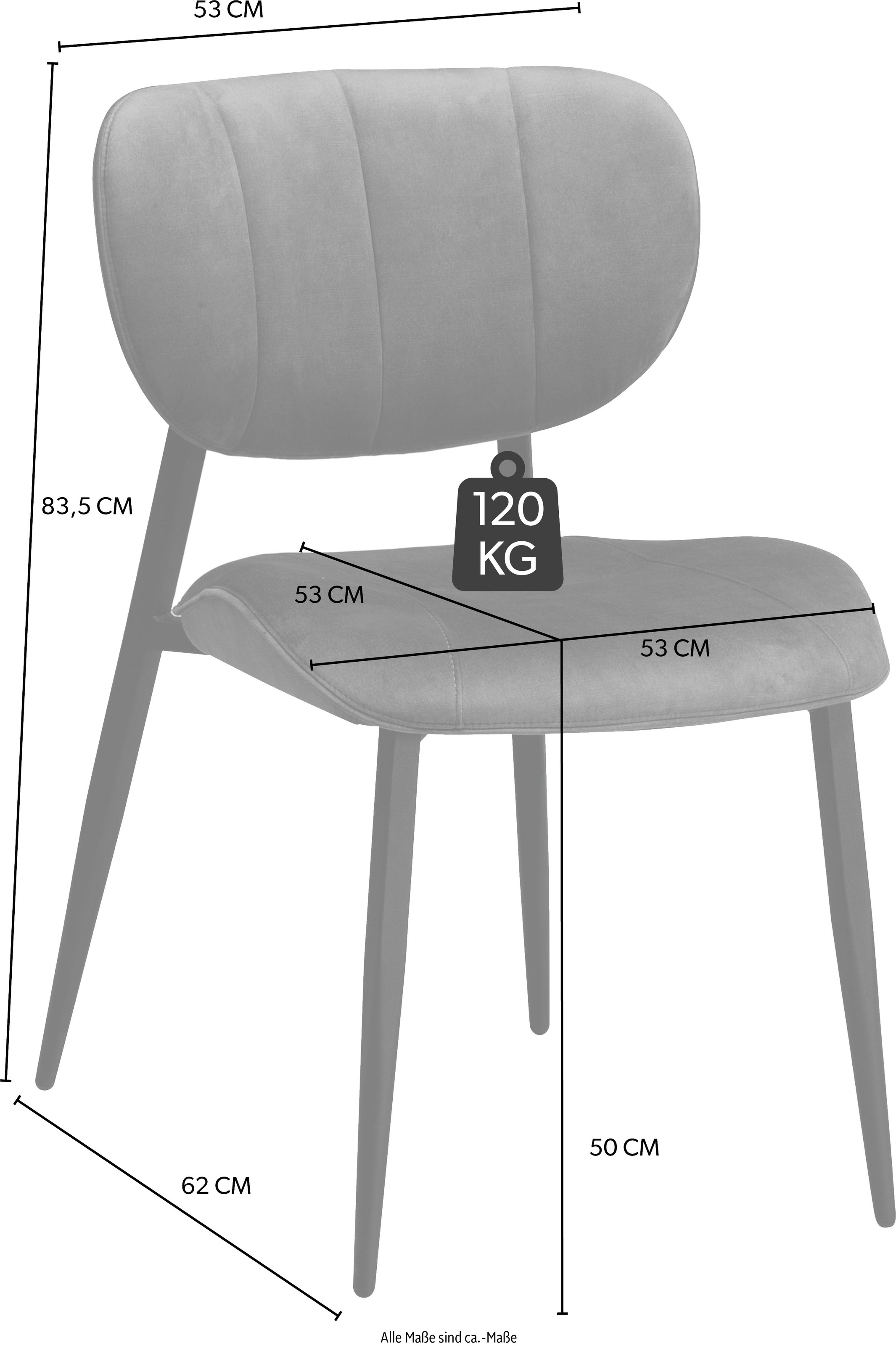 OMG Design Esszimmerstuhl »Jona«, (Set), 2 St., Stoff, Küchenstuhl Polsterstuhl, In drei stilvollen Farben erhältlich