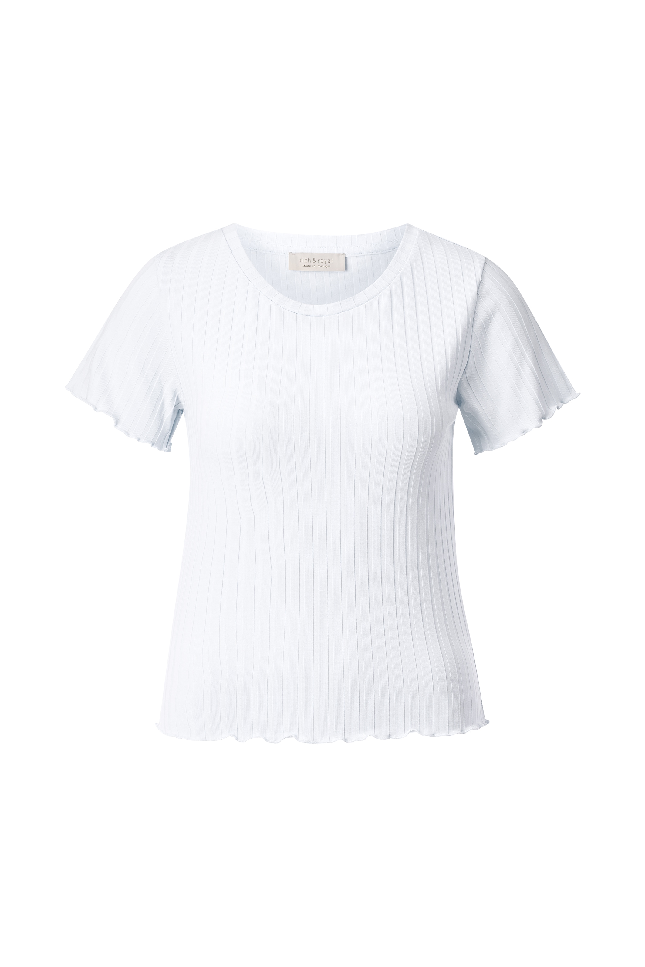 RICHROYAL Kurzarmshirt, Mit gewelltem Saum an Rumpf und Ärmeln