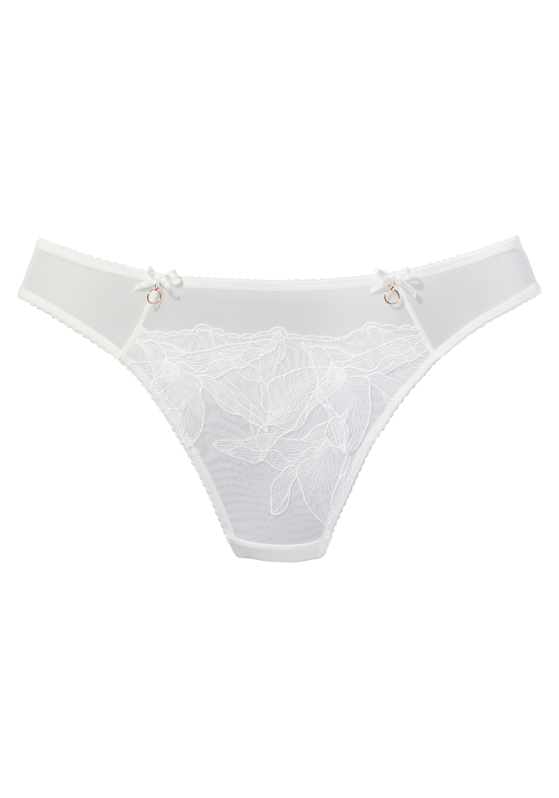 LASCANA String »Gabriella« aus Mesh mit hauchzarter Stickerei, transparente Unterwäsche