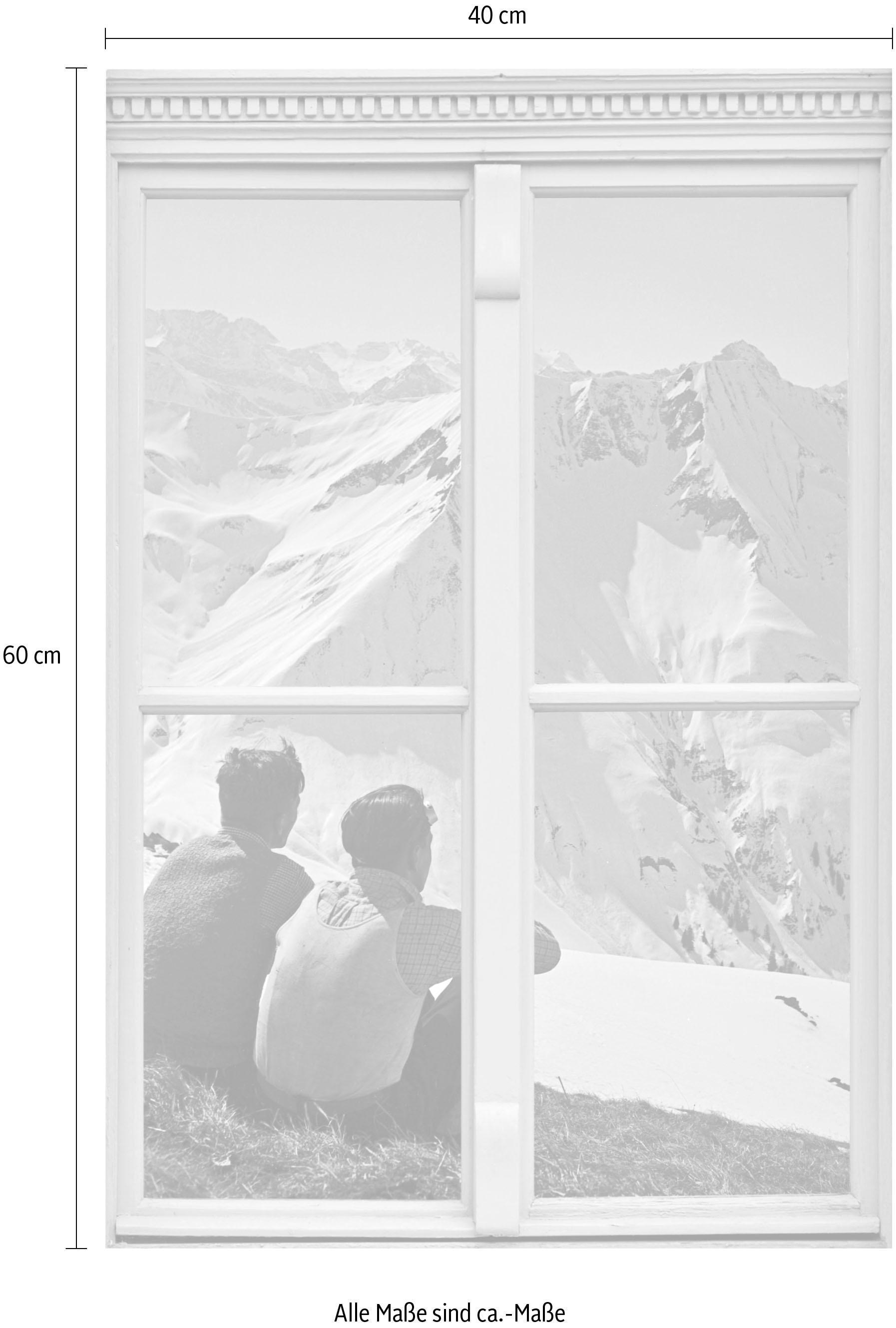 queence Wandsticker »Berge« Wandsticker, Wandbild, selbstklebend, 3D, Fenster