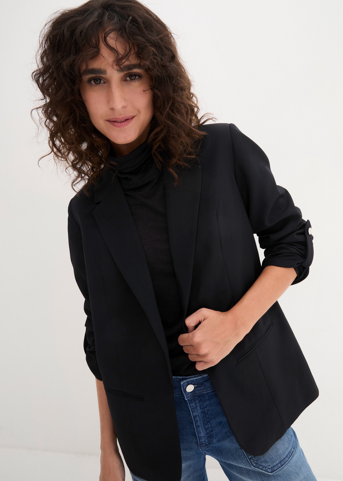 bonprix Jackenblazer »Blazer« mit klassischem Reverskragen, mit Stretch-Material