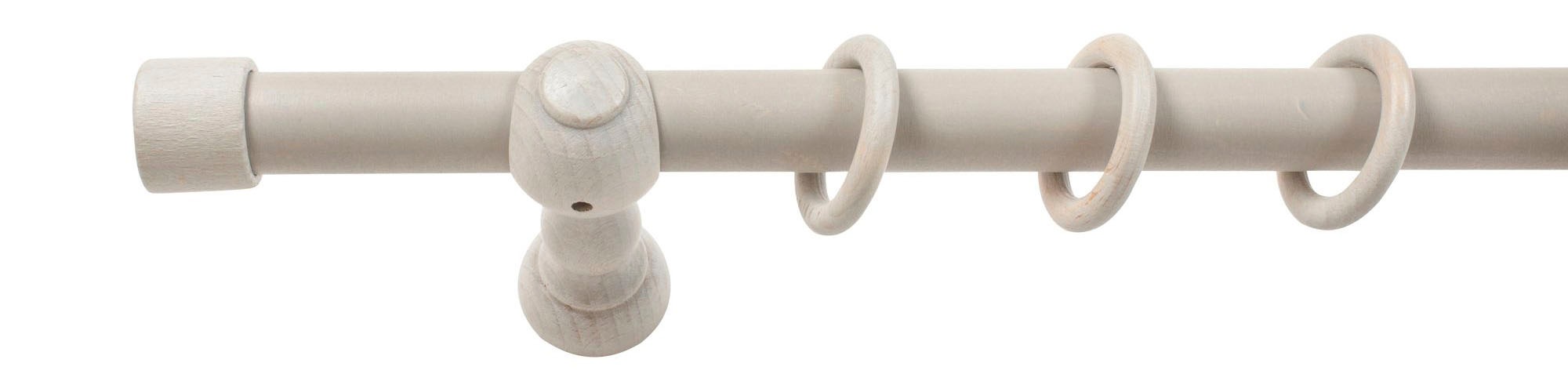 SN DECO GROUP Gardinenstange »Cafiro« 1 läufig-läufig Fixmaß 28 mm, Holz, verschiedene Längen und Farben, Komplettset