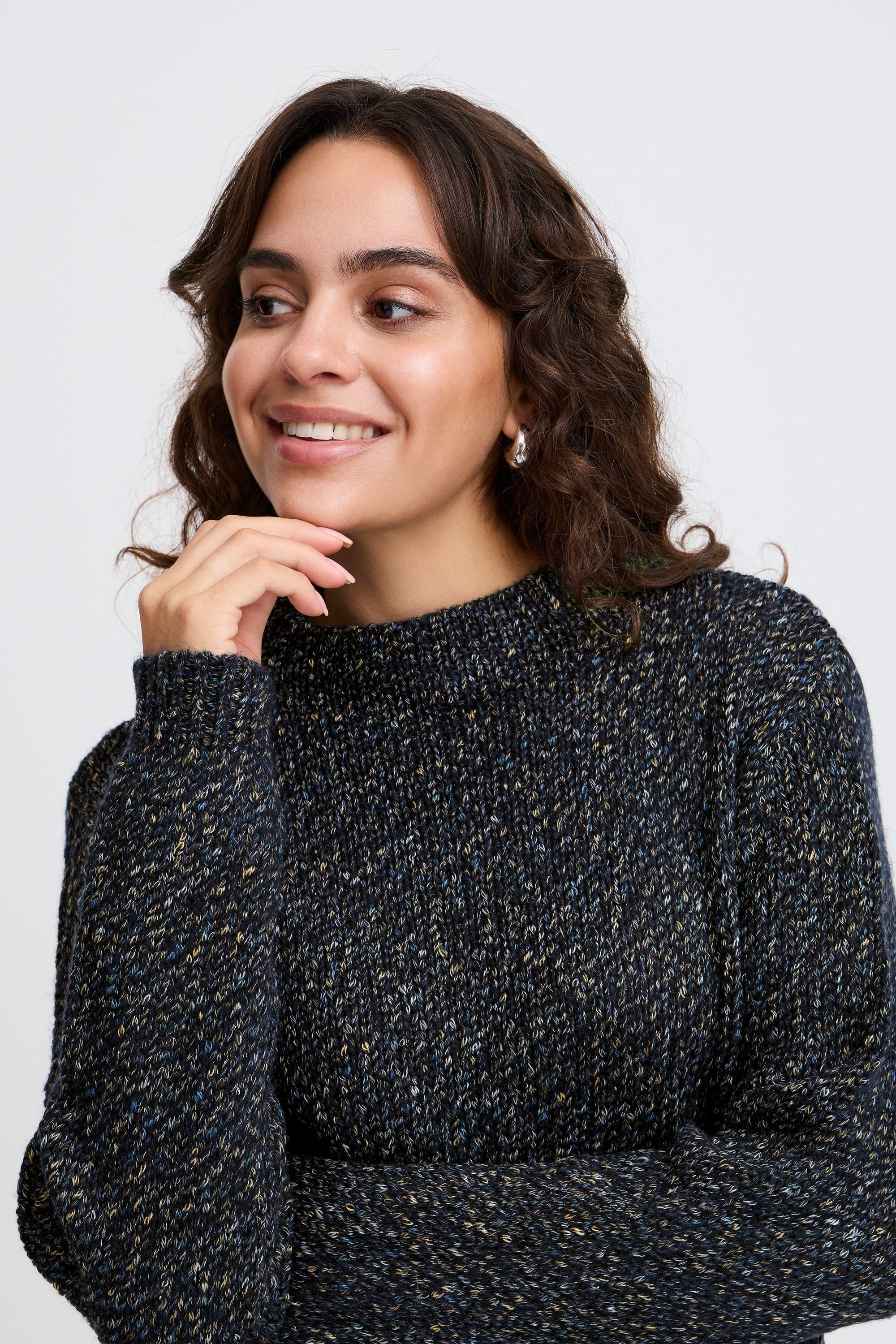 fransa Strickfleece-Pullover »Strickpullover FRSpotta«