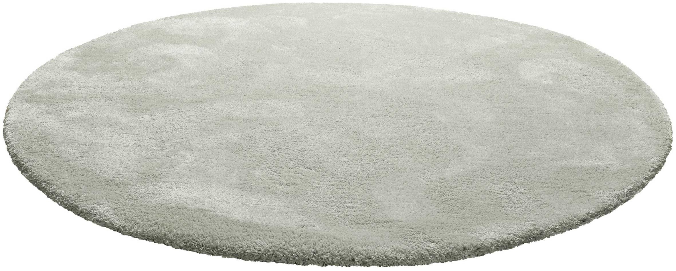Homie Living Teppich »Pisa«, rund, 25 mm Höhe, Hochflor, Microfaser, uni, weich, Shaggy, Wohnzimmer, Schlafzimmer