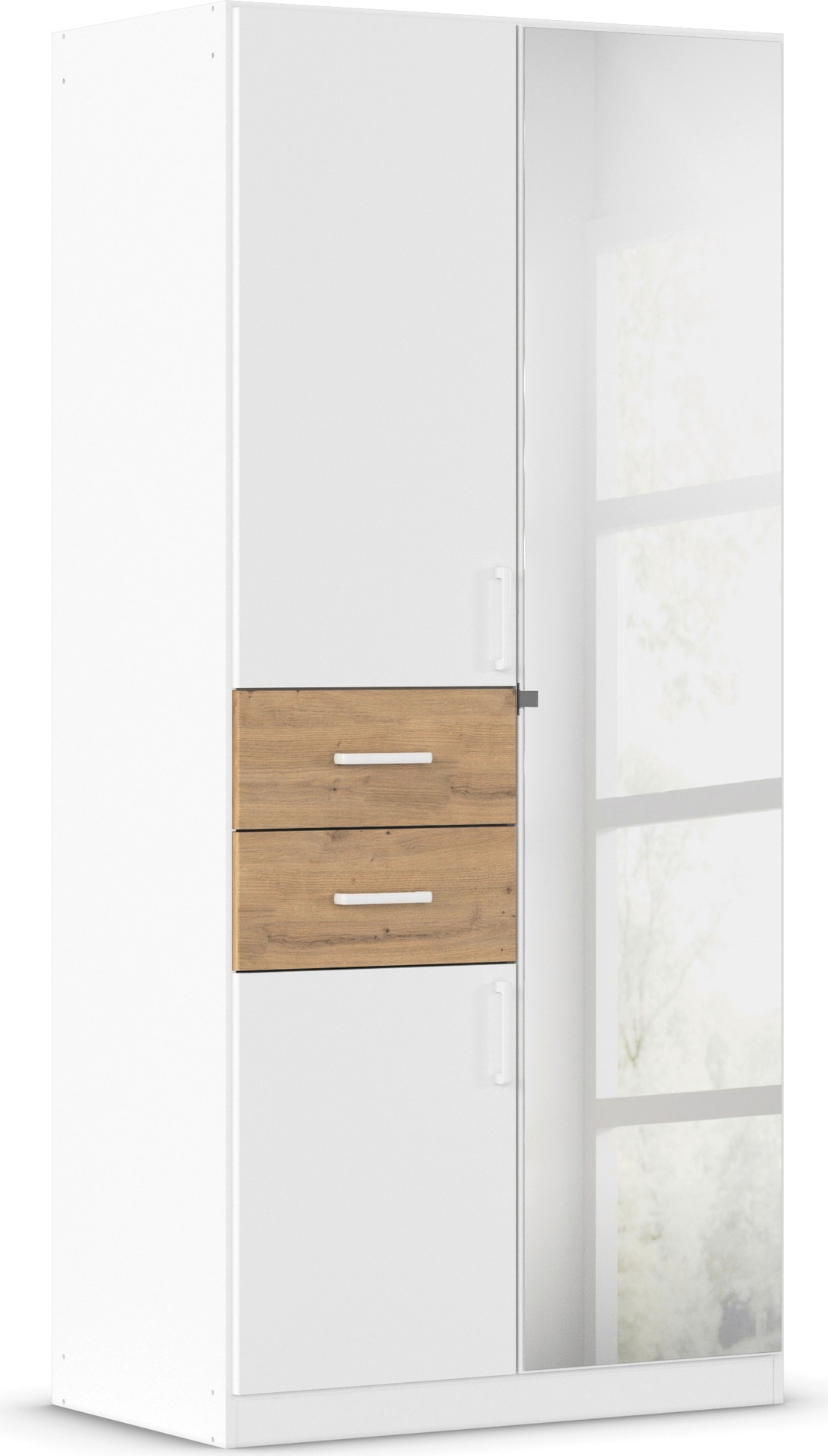 rauch Drehtürenschrank »Maika« mit Spiegel, 2 Schubladen, in verschiedenen Breiten, Höhen und Farben