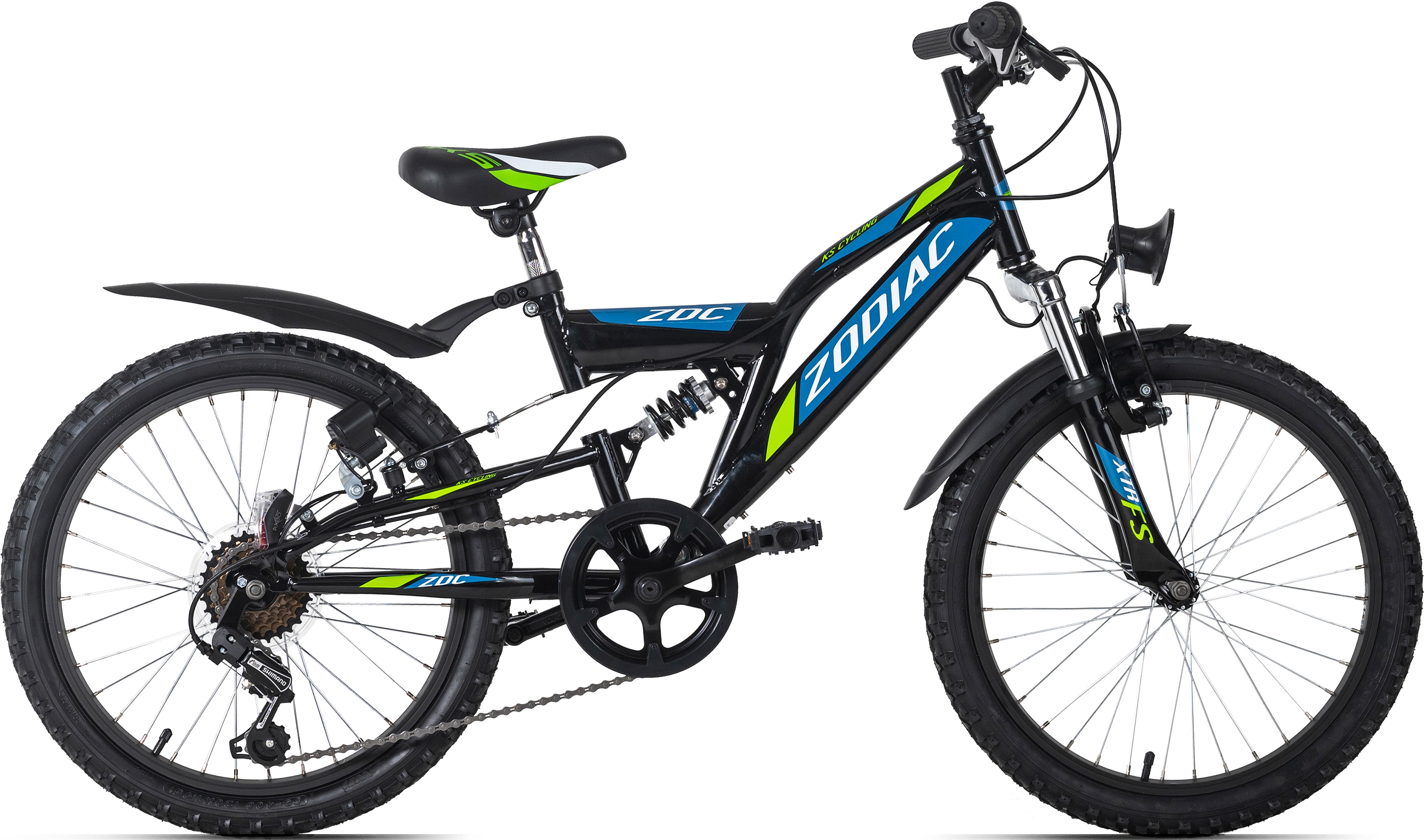 Ks Cycling Jugendfahrrad »Zodiac« 6 Gang Shimano Tourney Schaltwerk Kettenschaltung in schwarz, Größe 20 Zoll (50,80 cm)