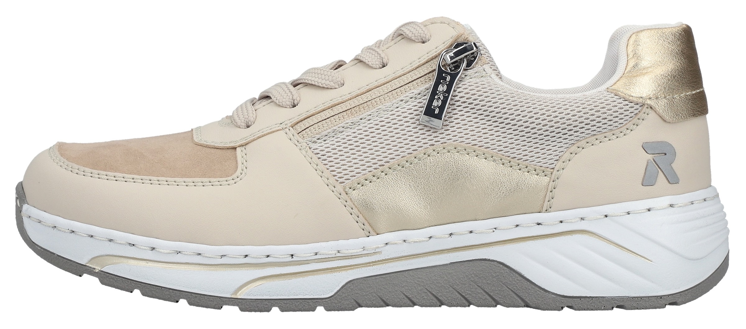 Rieker Sneaker  Schnürschuh, Halbschuh, Freizeitsneaker mit Reißverschluss