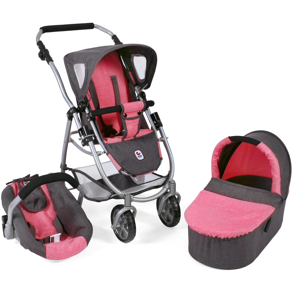 CHIC2000 Kombi-Puppenwagen »Emotion All In 3in1, Anthrazit-Pink«