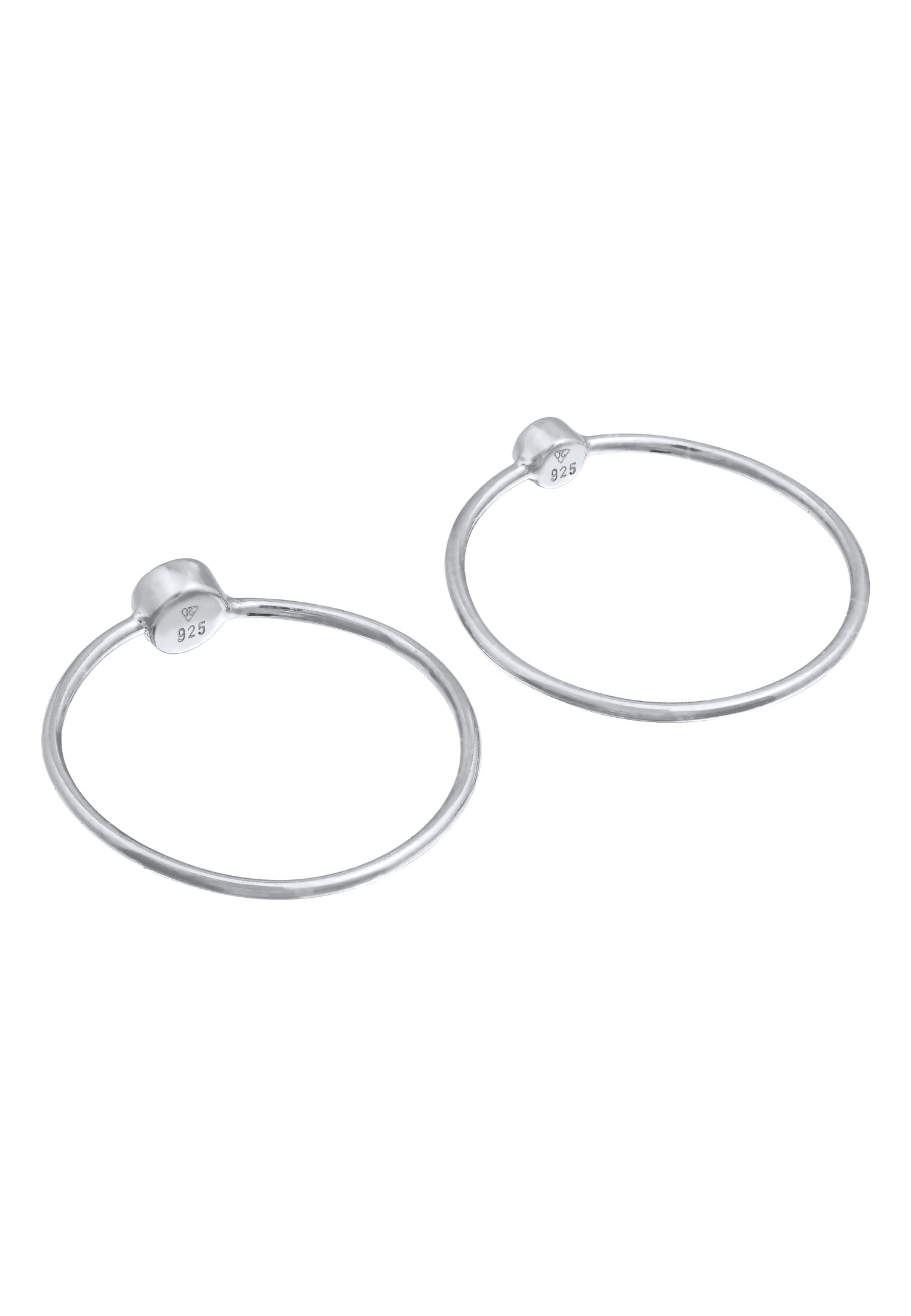 Elli Ring-Set »Ring Schwarz Kristalle (2 tlg) 925 Silber«