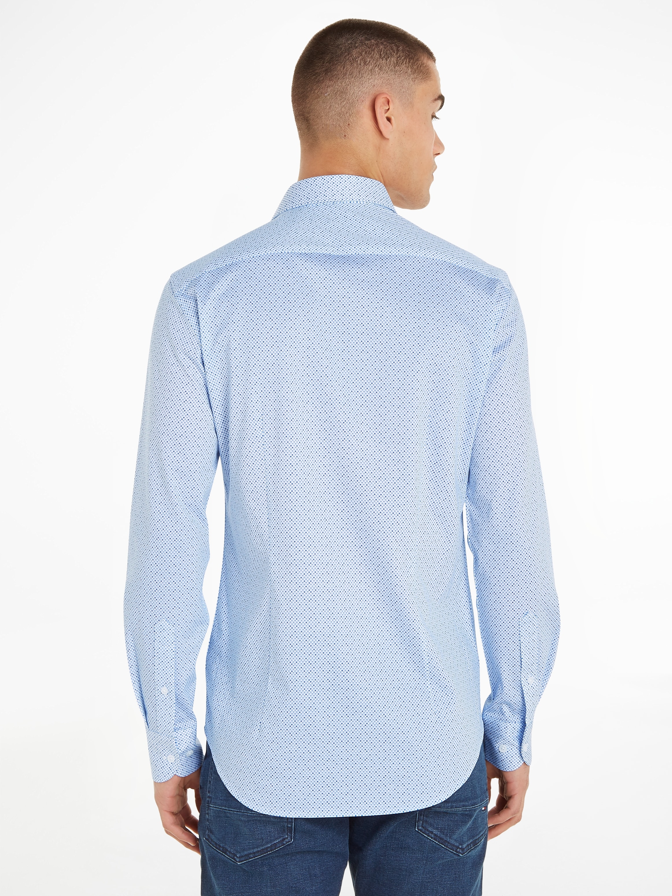 Tommy Hilfiger Langarmhemd »CL KNITTED MINI DOT PRT SF SHIRT«