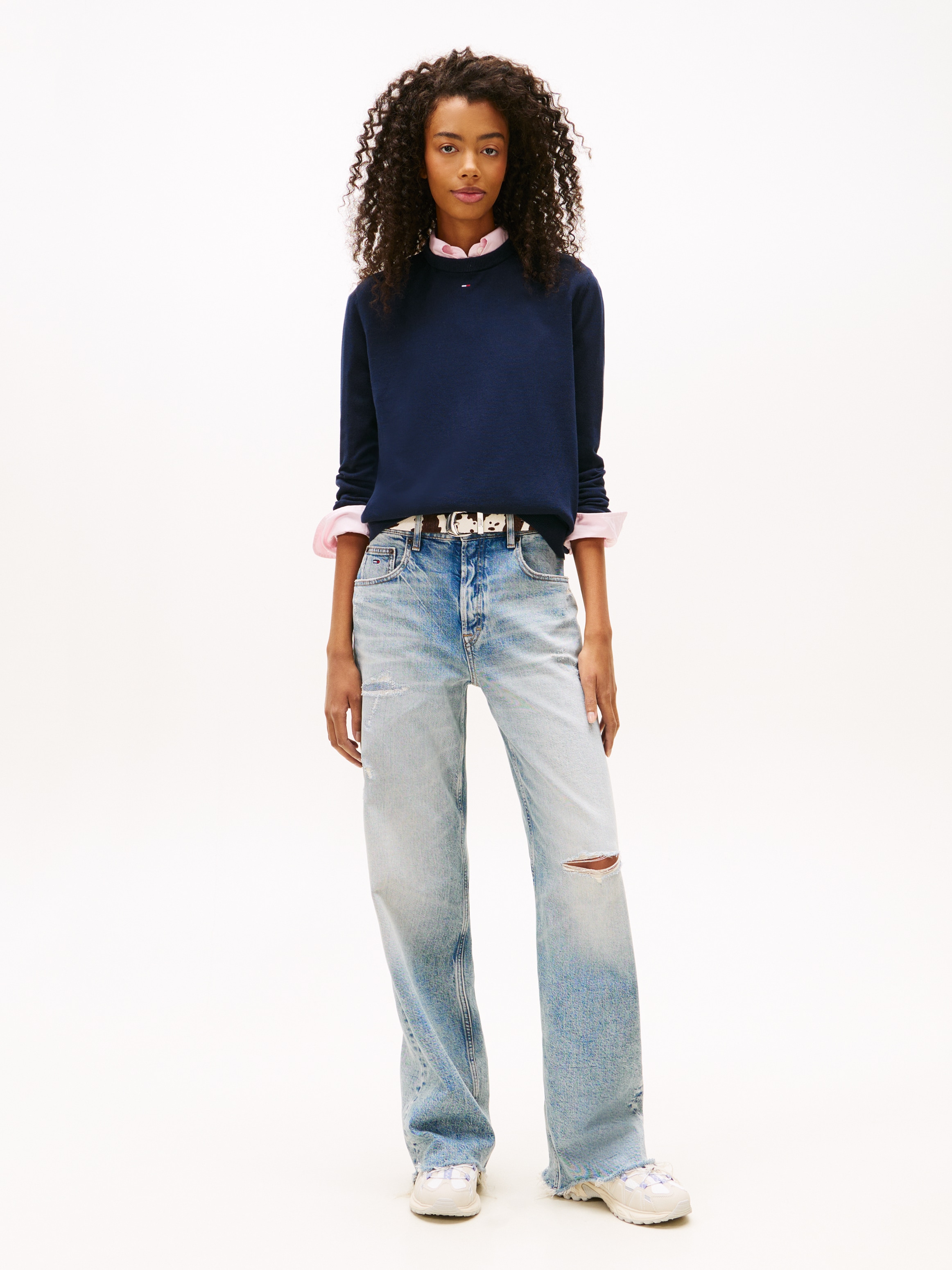 Tommy Jeans Rundhalspullover »TJW ESSENTIAL CREW SWEATER EXT« Baumwolle, regular fit