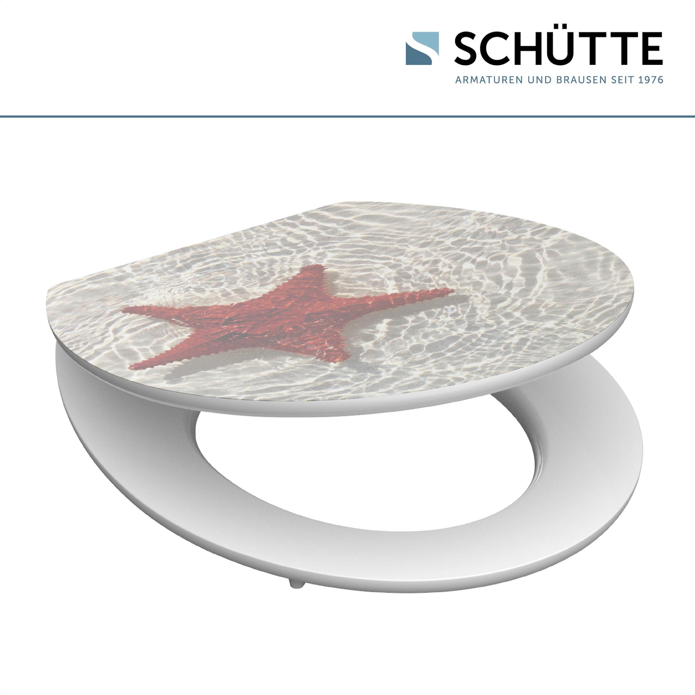 Schütte WC-Sitz »RED STARFISH«, High Gloss mit MDF Holzkern, mit Absenkautomatik