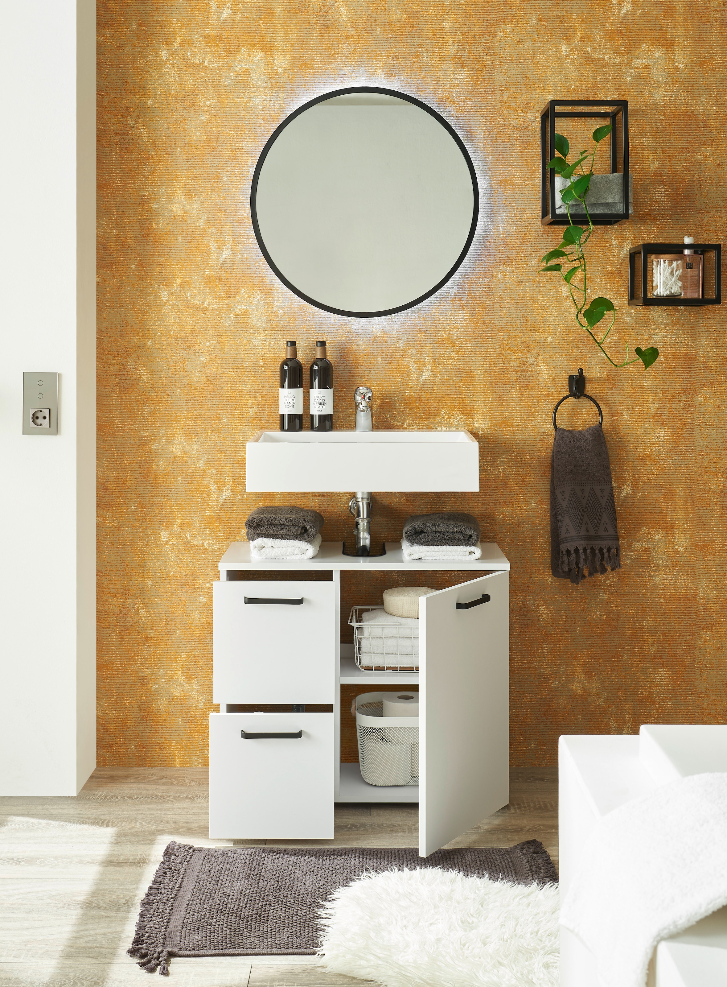 BASIC by Balculina Waschbeckenunterschrank »Vanice, Badezimmerschrank B/H/T 70x60x35cm« 1 Stk. tlg. Breite 70cm, Softclose, FSC-Mix 70%,Made in Europa