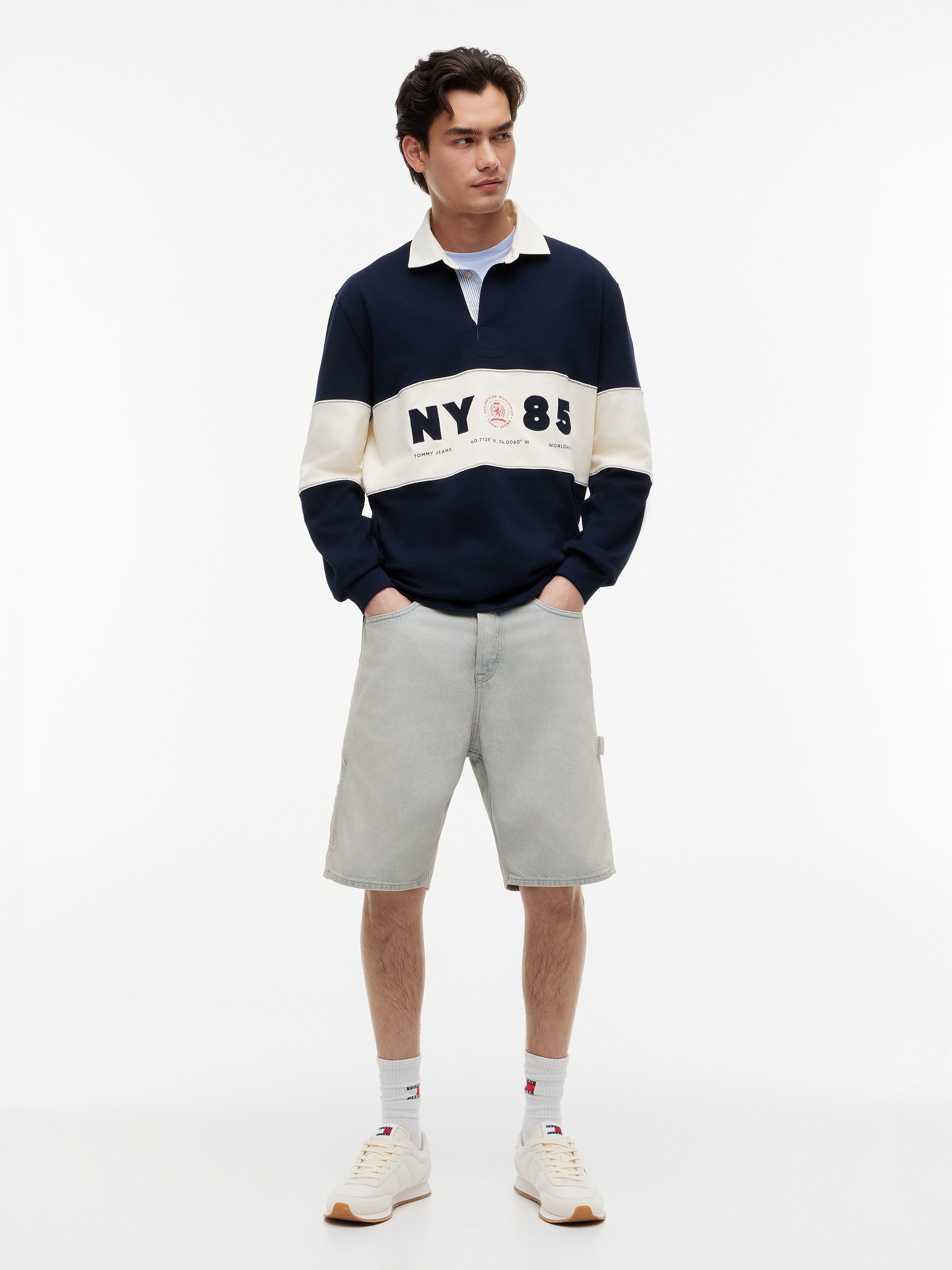 Tommy Jeans Langarm-Poloshirt »RELAX PANEL RUGBY« Relaxed fit mit Polokragen