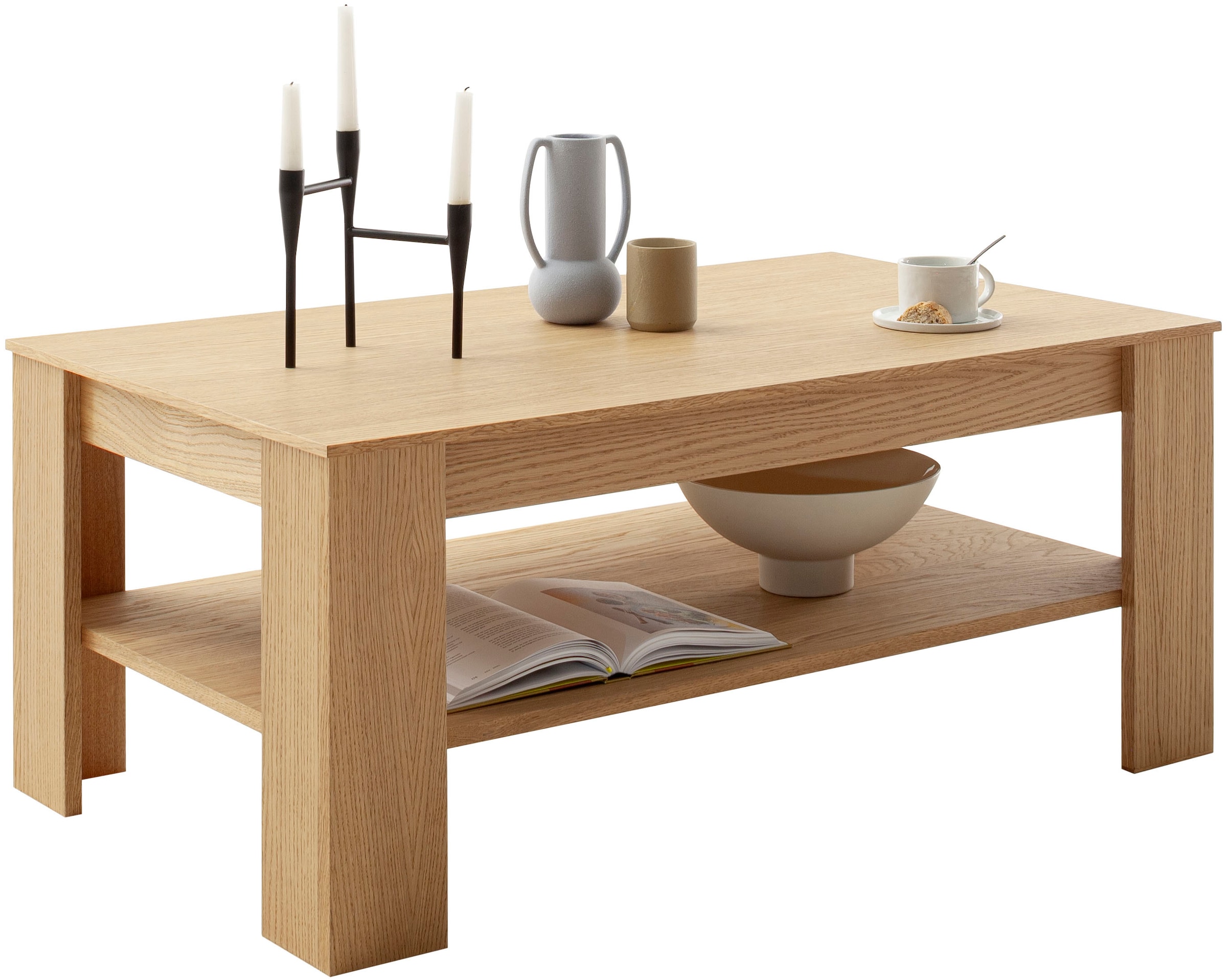 MCA living Couchtisch »Araya Couchtisch«, (1 St.), FSC-Mix, Couchtisch mit Ablage