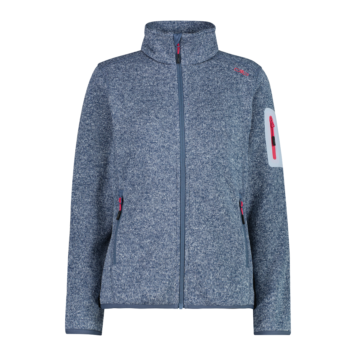 CMP Strickfleecejacke »KNITTED MELANGE FLEECE WOMAN JACKET« mit Reißverschluss, wasserabweisend, windabweisend, wärmeisolierend