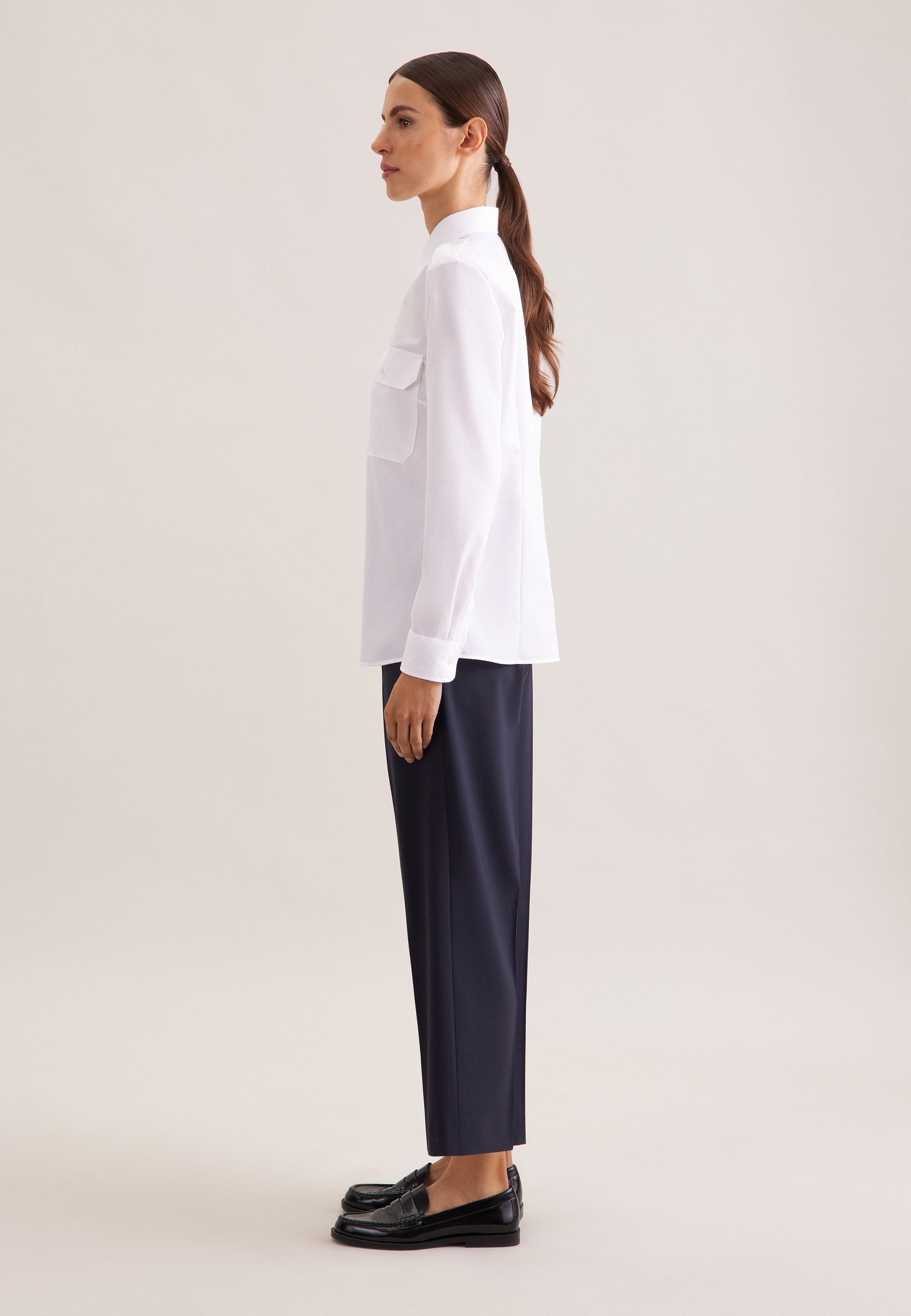 seidensticker Kurzarmbluse 1/1 Kragen Uni