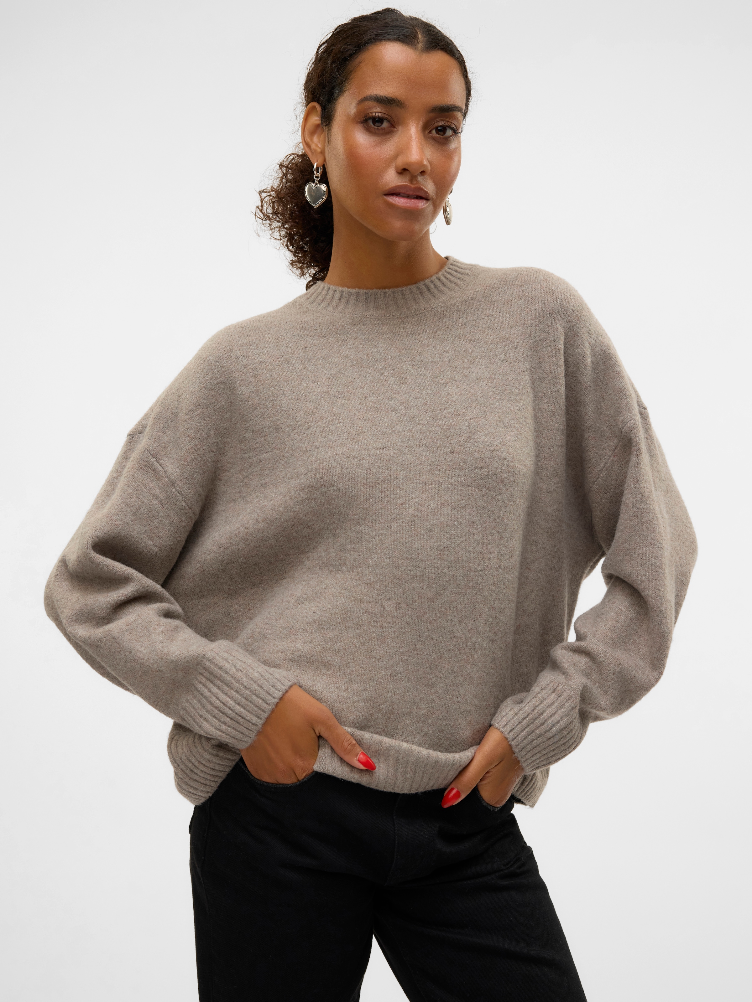 Vero Moda Strickpullover »VMBOOM LS O-NECK PULLOVER GA NOOS«