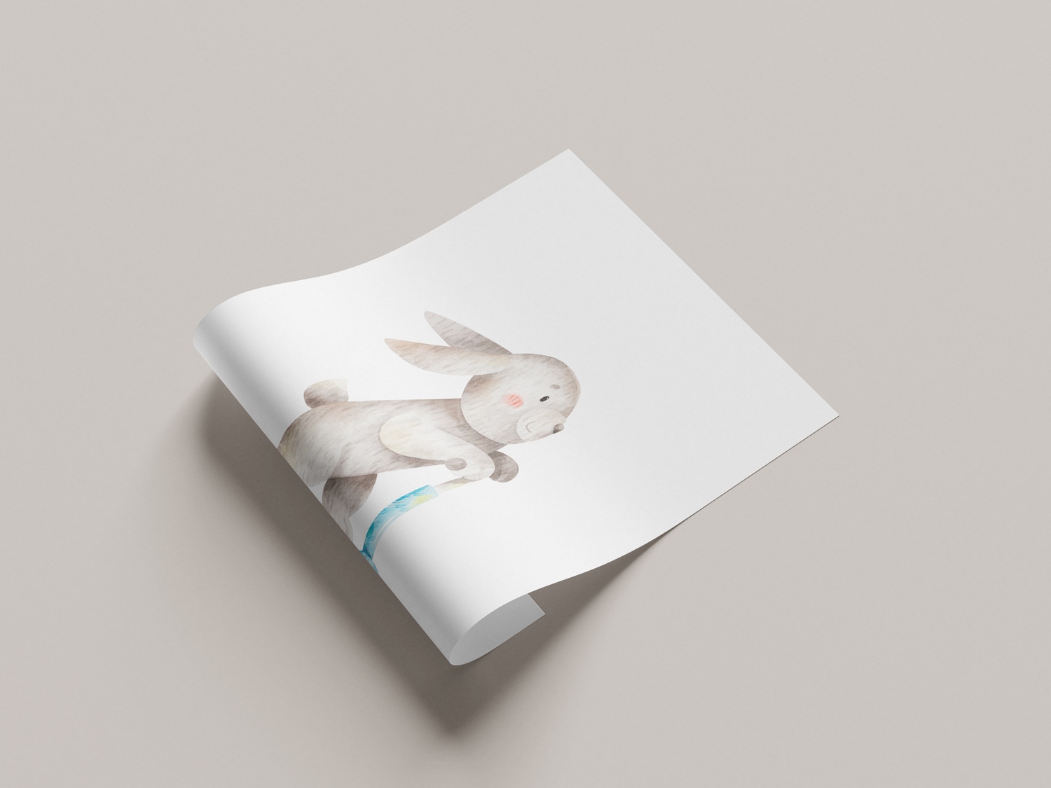 Lüttenhütt Bild mit Rahmen »oder Poster, Hase auf Roller«, Fahrzeuge-Fantasy-Hase-Hasen-Tiere, (1 St.), HD Premium Druck