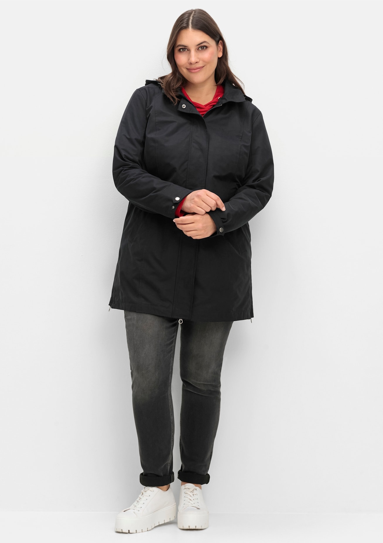 Sheego Parka, mit Kapuze