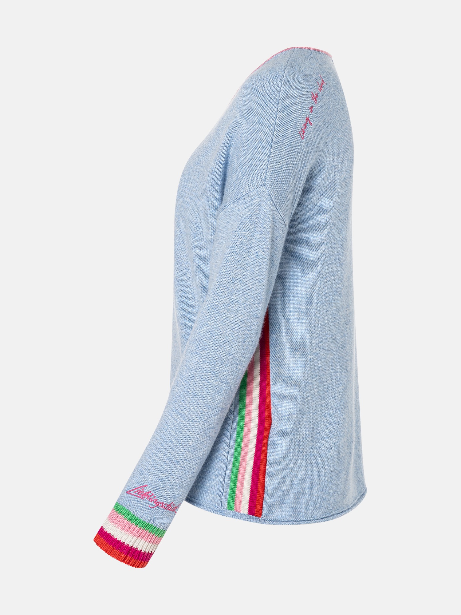 Lieblingsstück Strickpullover »MaraL« mit V-Ausschnitt, gestickte Details