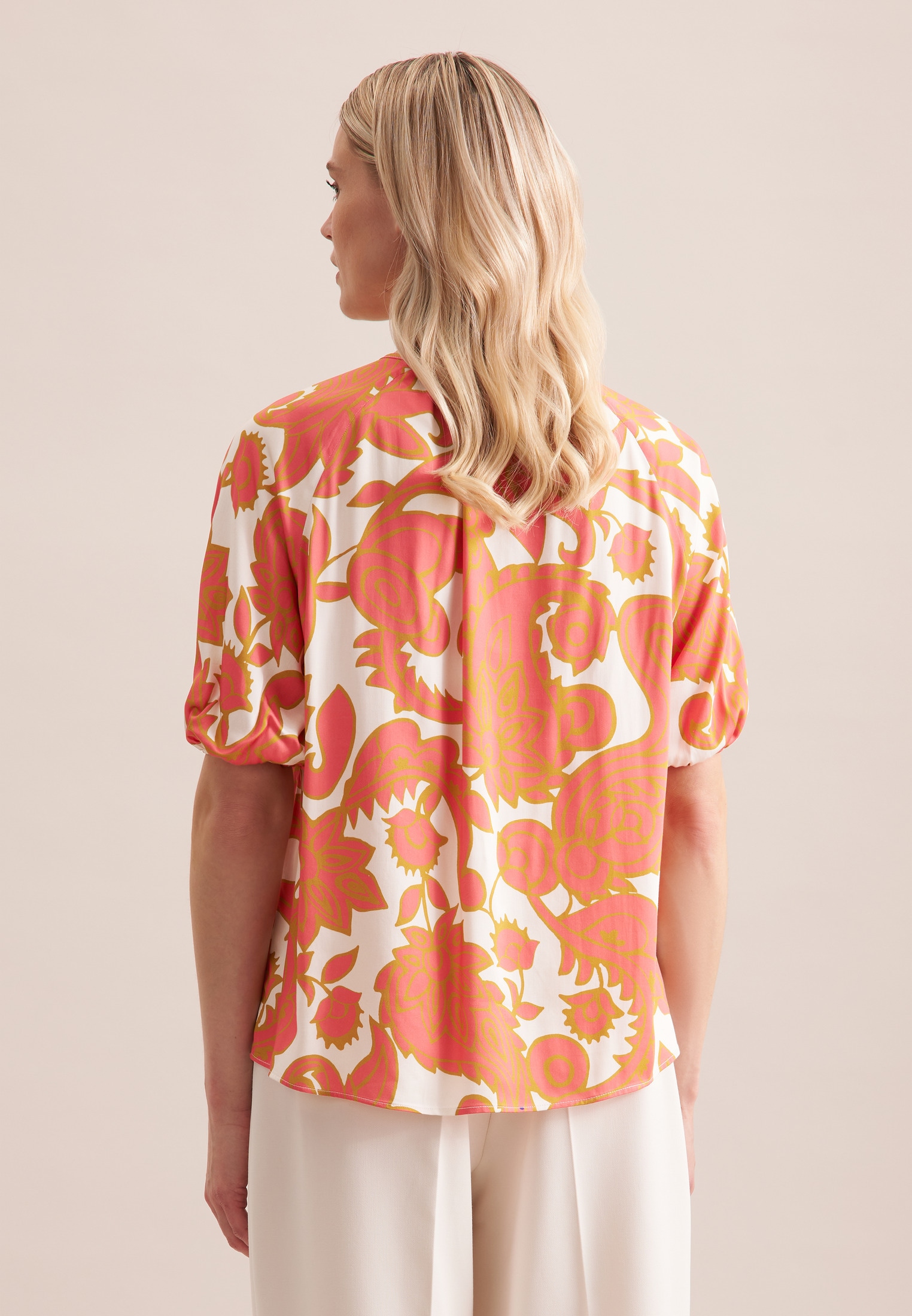 seidensticker Shirtbluse »Schwarze Rose« 1/2 Rundhals Paisley