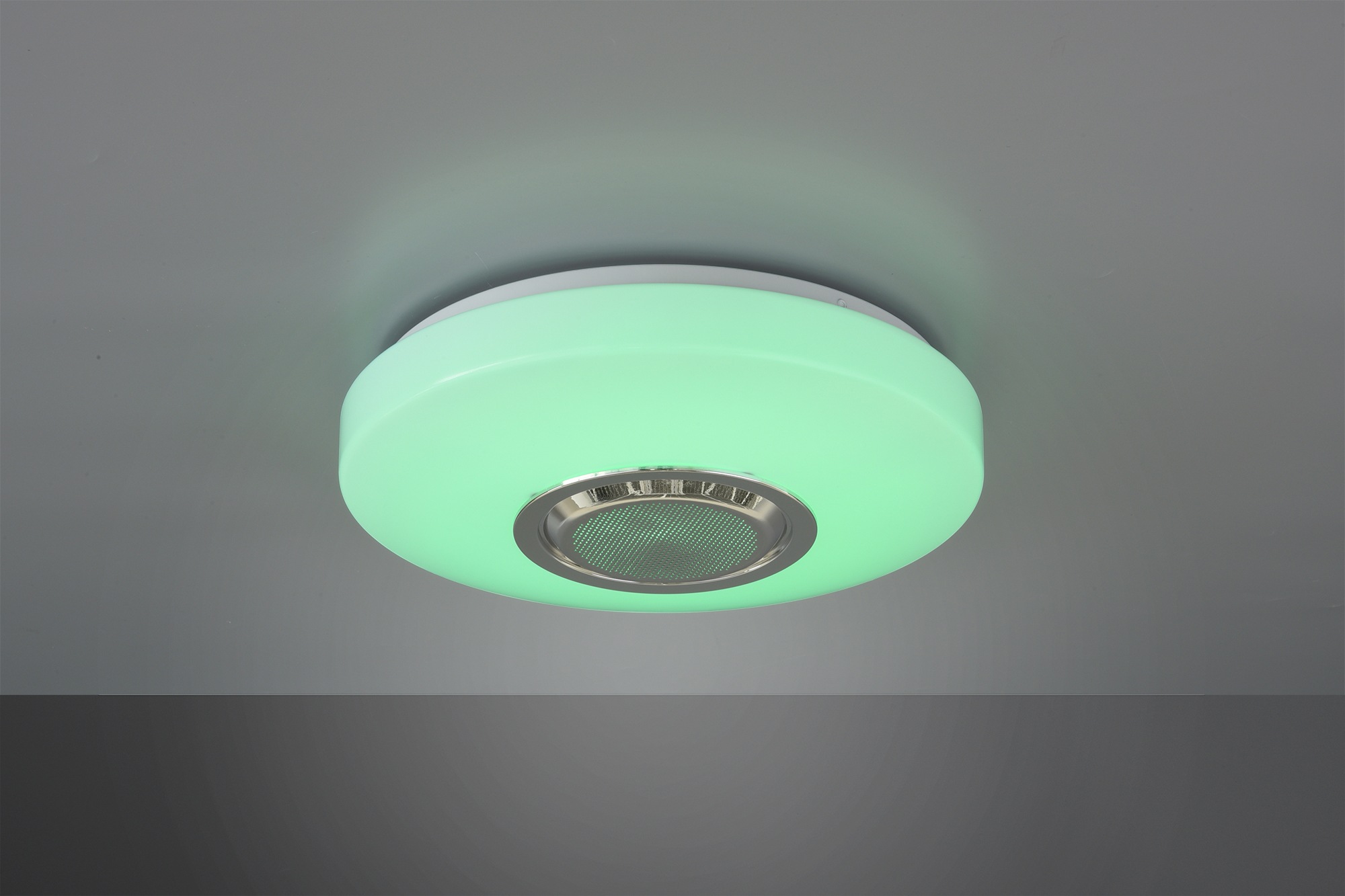 REALITY Leuchten LED Deckenleuchte »Maia«, 1 flammig, Leuchtmittel LED-Board | LED fest integriert, dimmbar, Bluetooth Lautsprecher inkl. Fernbedienung RGBW-Farbwechsler