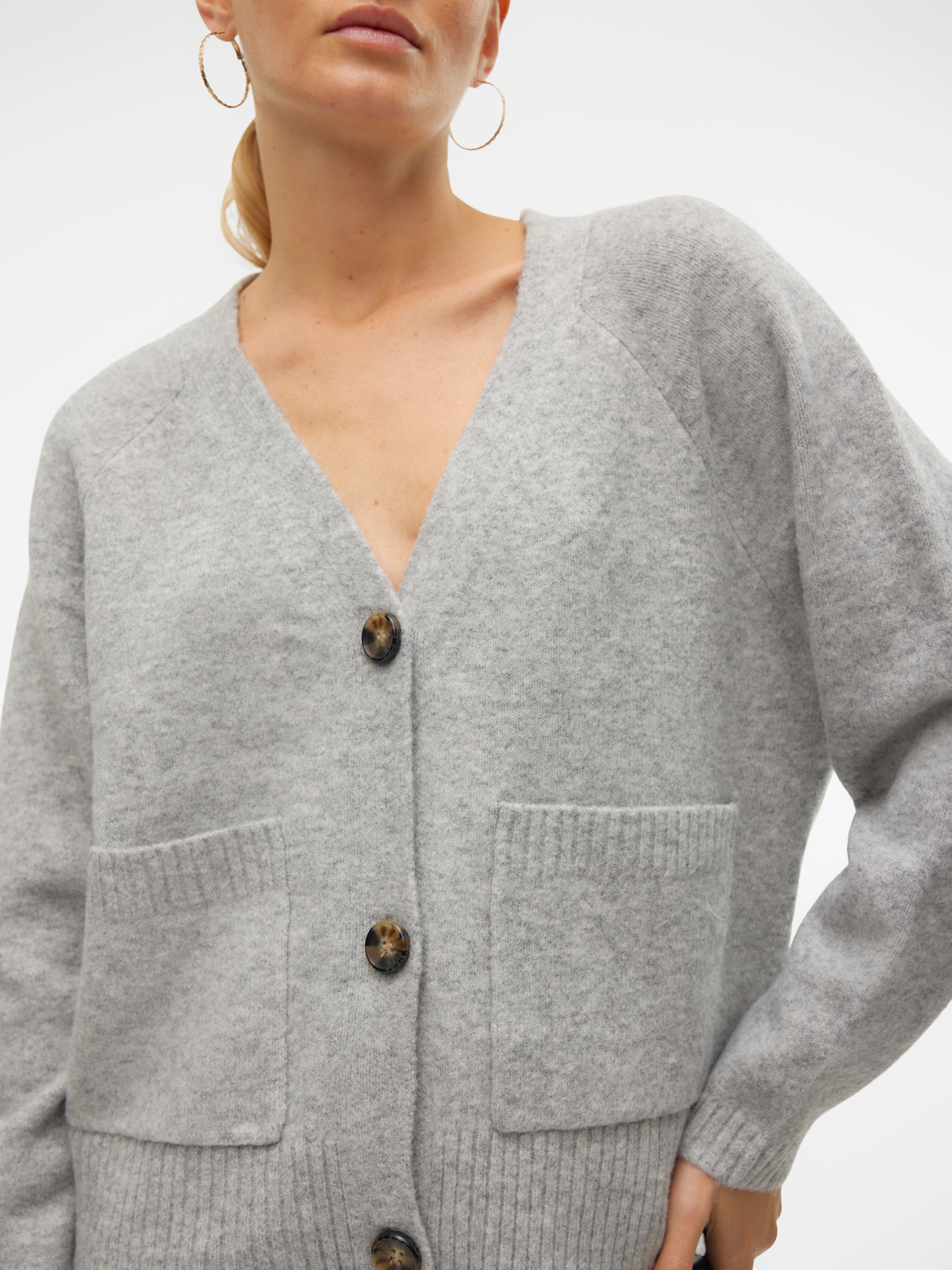 Vero Moda Strickjacke »VMBOOM LS V-NECK BUTTON CARDIGAN GA NOOS«