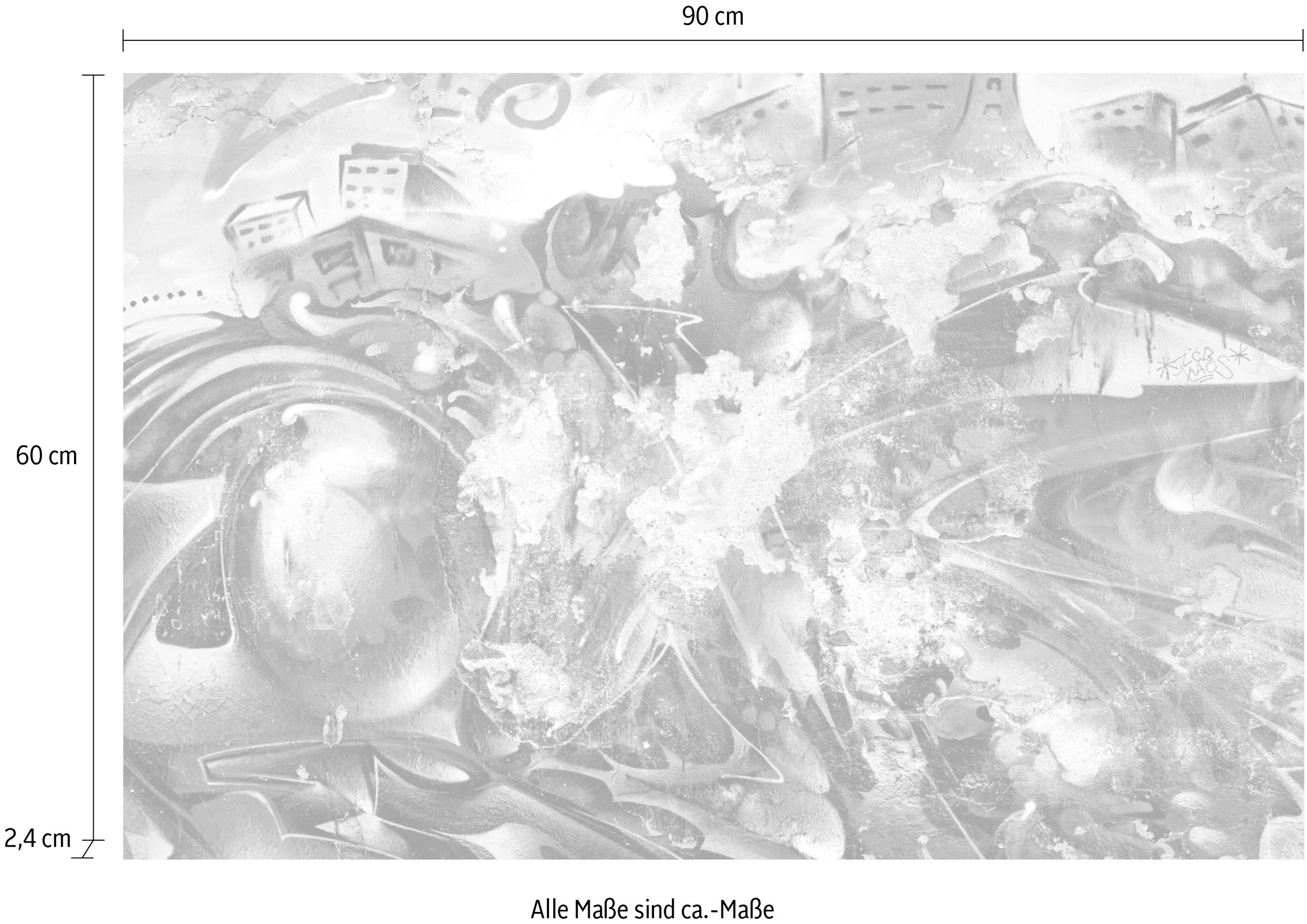 queence Acrylglasbild »Kunstwerk« Abstrakt | Gebäude | Graffiti | Kunst Fine Art-Print in Galeriequalität