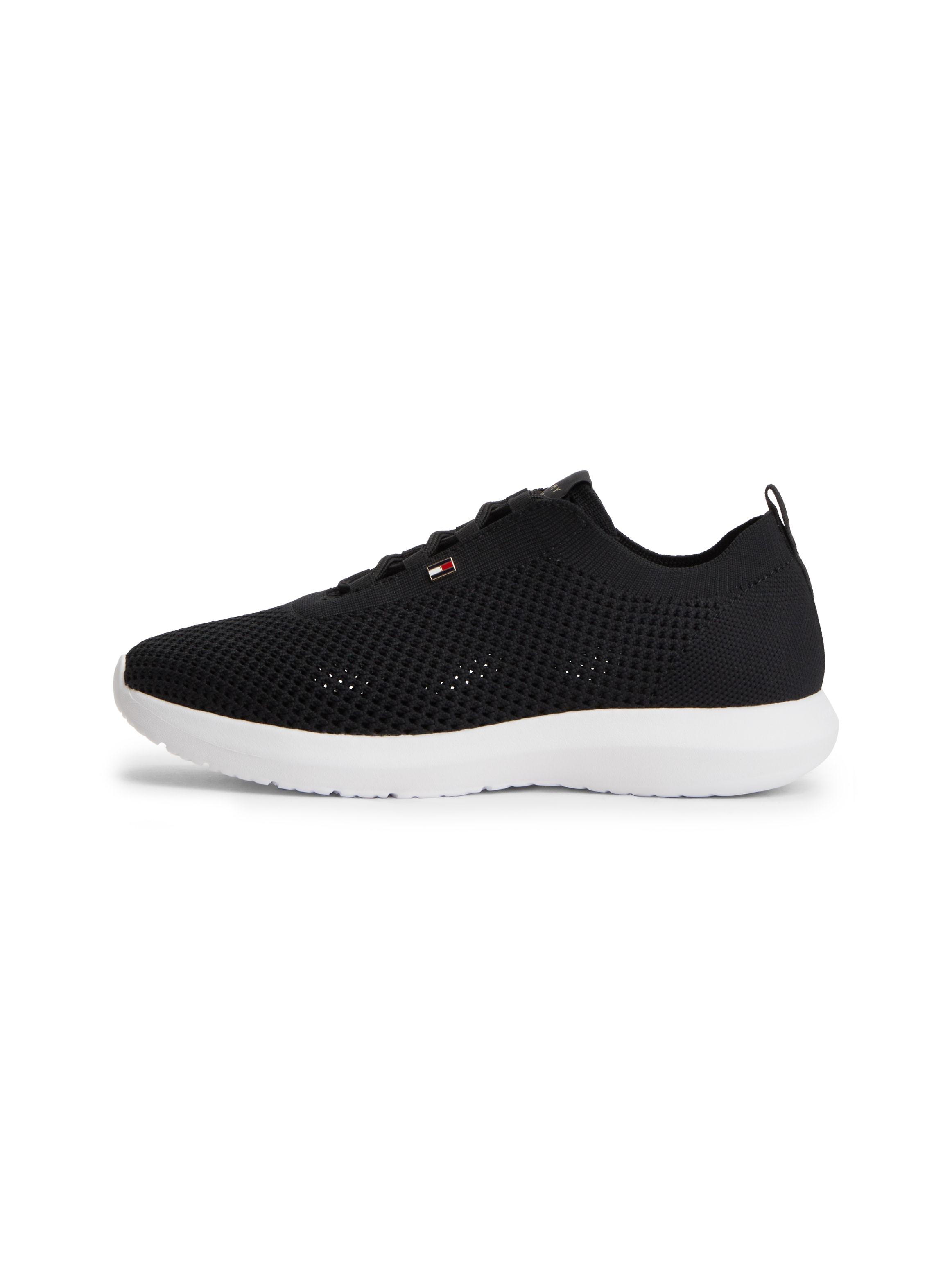Tommy Hilfiger Keilsneaker »TH KNIT RUNNER«  Freizeitschuh, Halbschuh, Schnürschuh mit Logoflaggen-Element