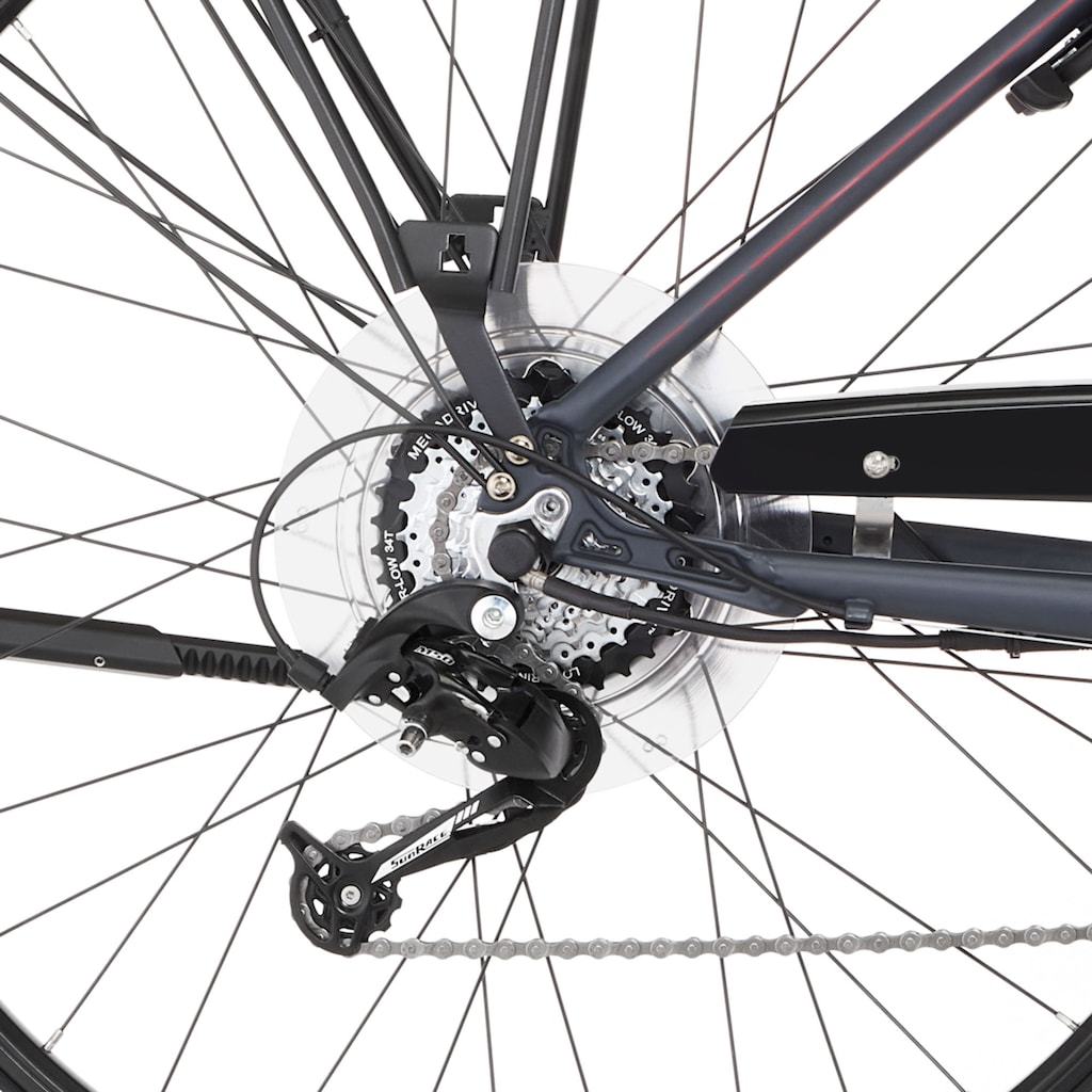 FISCHER Fahrrad E-Bike »VIATOR 2.0 418 44«, 8 Gang, Shimano, Acera Kettenschaltung, (mit Akku-Ladegerät-mit Werkzeug)