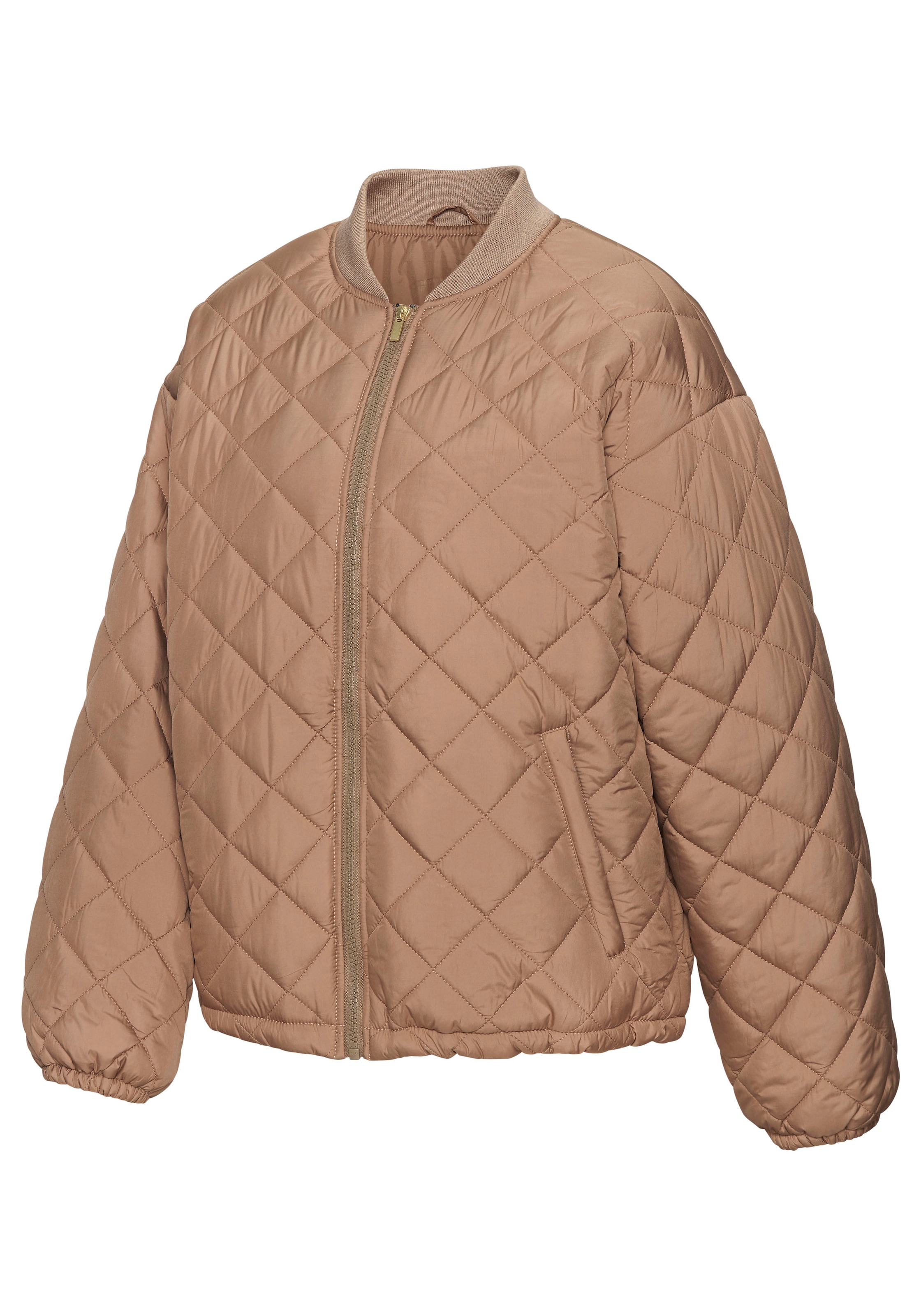 French Connection Steppjacke, mit geripptem Stehkragen
