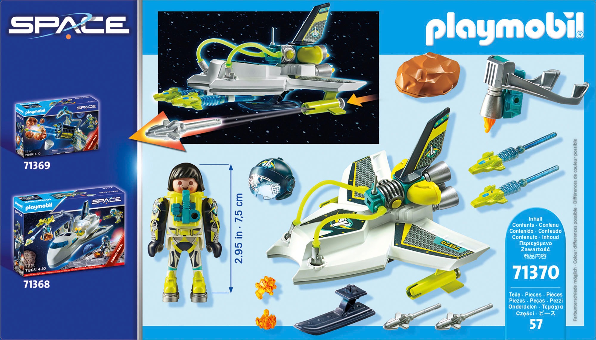Playmobil® Konstruktions-Spielset »Hightech Space-Drohne (71370), Space«, (57 St.)