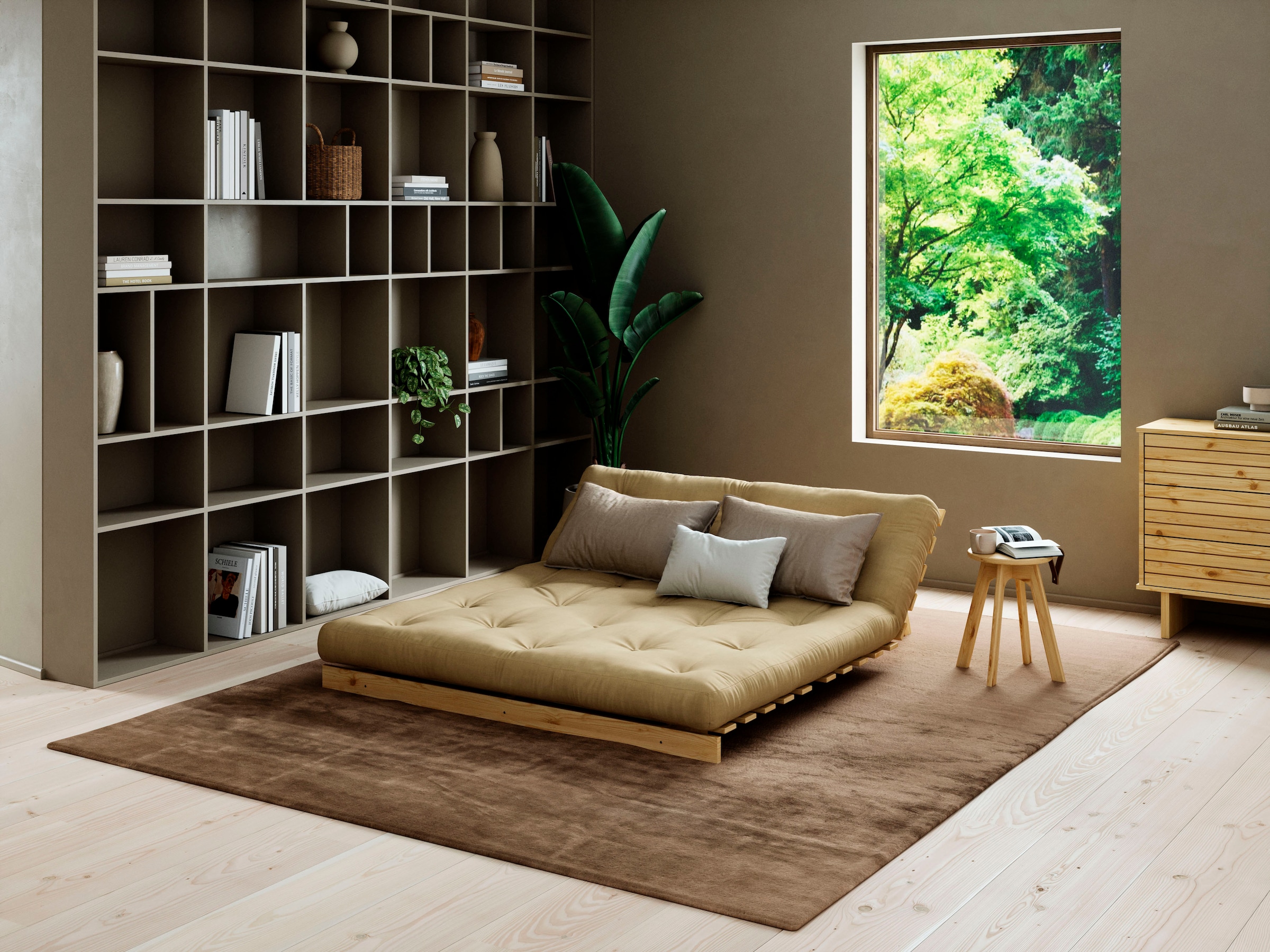 Karup Design Daybett »Daybett Roots Schlafsofa – Gästebett & Sofa aus FSC®-Kiefer«, Inkl. Futonmatratze, in mehreren Größen & Farben erhältlich
