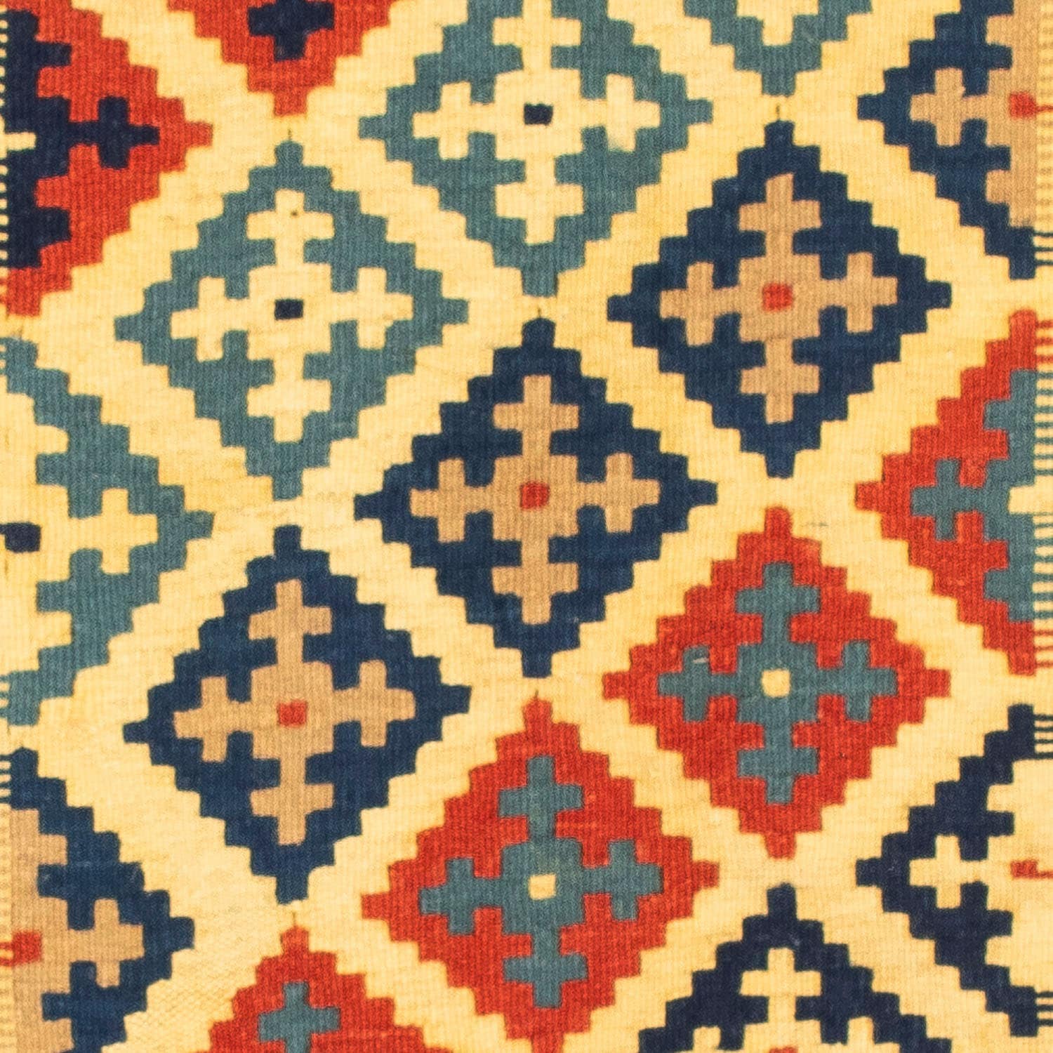 morgenland Wollteppich »Kelim - Oriental quadratisch - 105 x 102 cm - mehrfarbig«, quadratisch, Wohnzimmer, Einzelstück