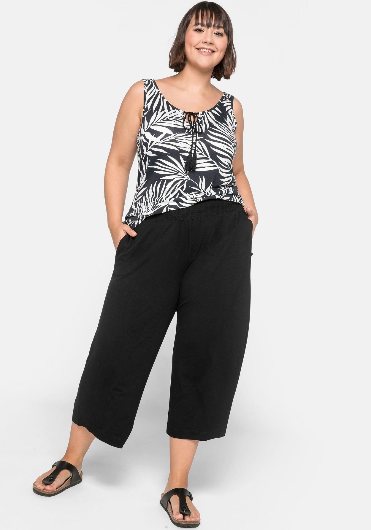 Sheego Jerseyhose »Strandhose in legerer 3/4-Länge«