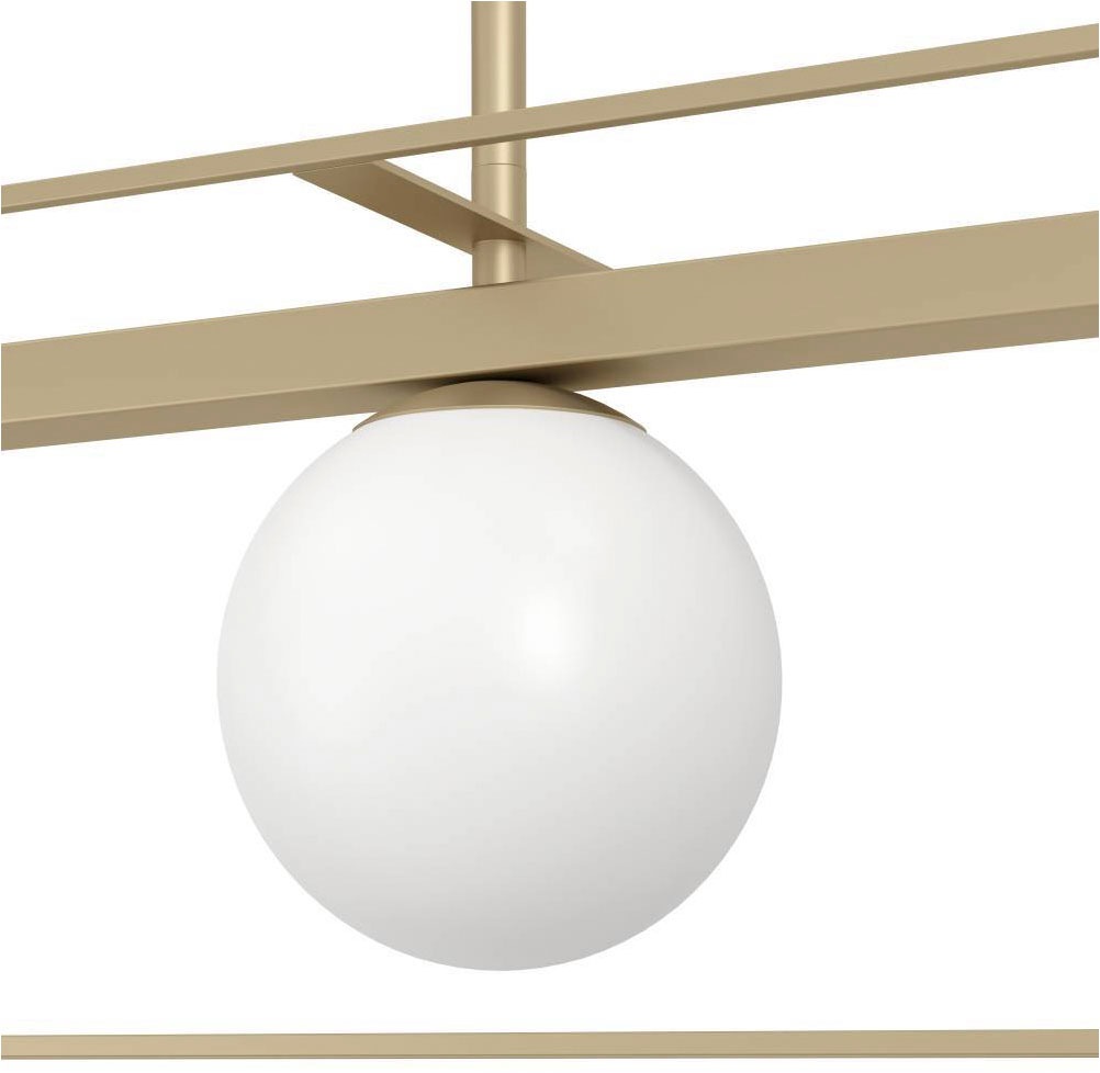 EGLO Hängeleuchte »VALLASPRA Pendellampe, Stahl, Glas, E14, IP20, Esszimmerlampe, Lampe«, 4 flammig, Leuchtmittel E14 | ohne Leuchtmittel, Hängelampe 4-flammig - für Esszimmer, Küche oder Wohnzimmer