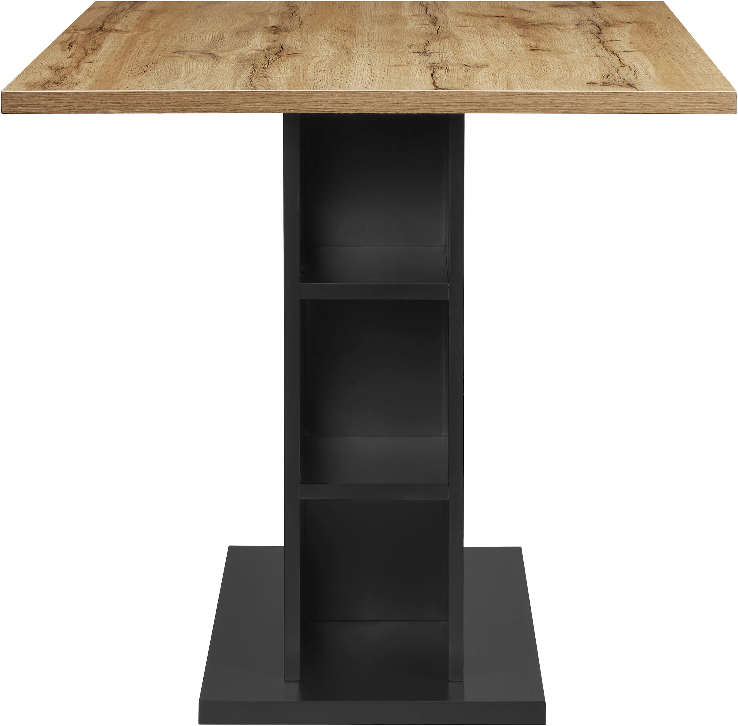 OTTO home Esstisch »Hennia« Säulensockel, integrierte Ablagefächer, Breite 120 cm