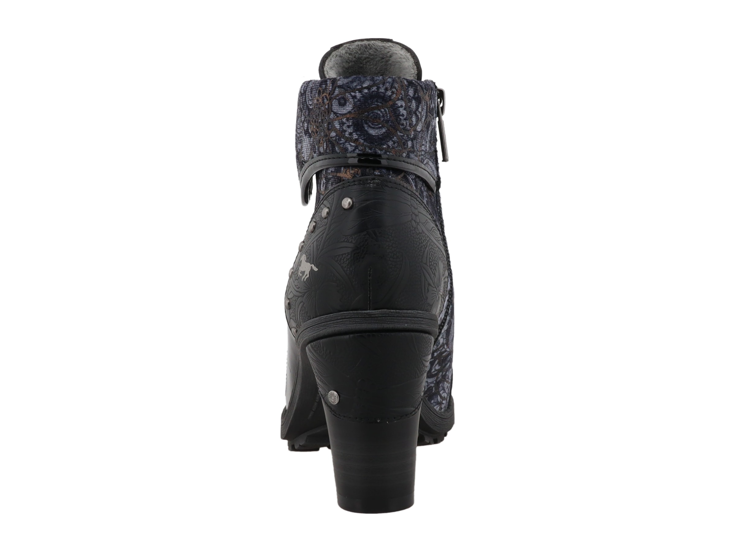 Mustang Shoes Stiefelette »Mode-Stiefel«  Blockabsatz, Schnürboots mit umschlagbarem Kragen